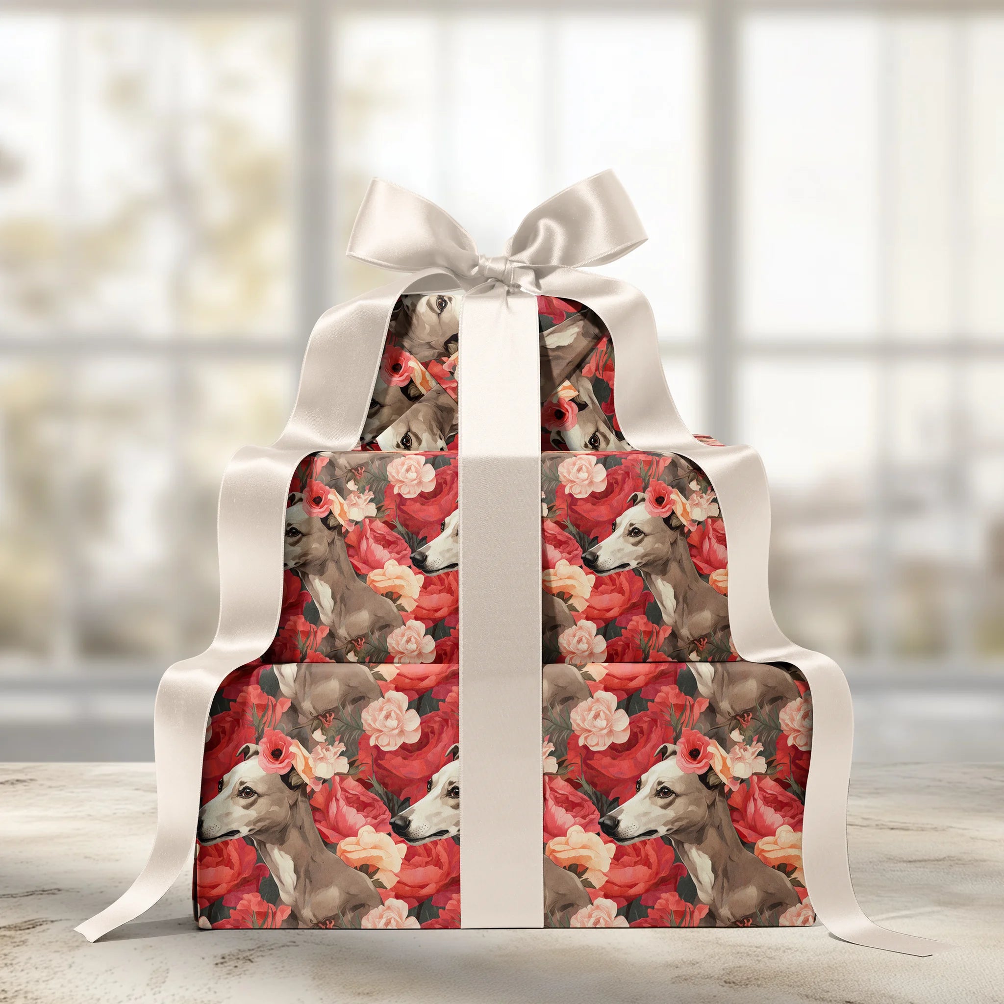 Floral Loyal Companion Gift Wrapping Paper