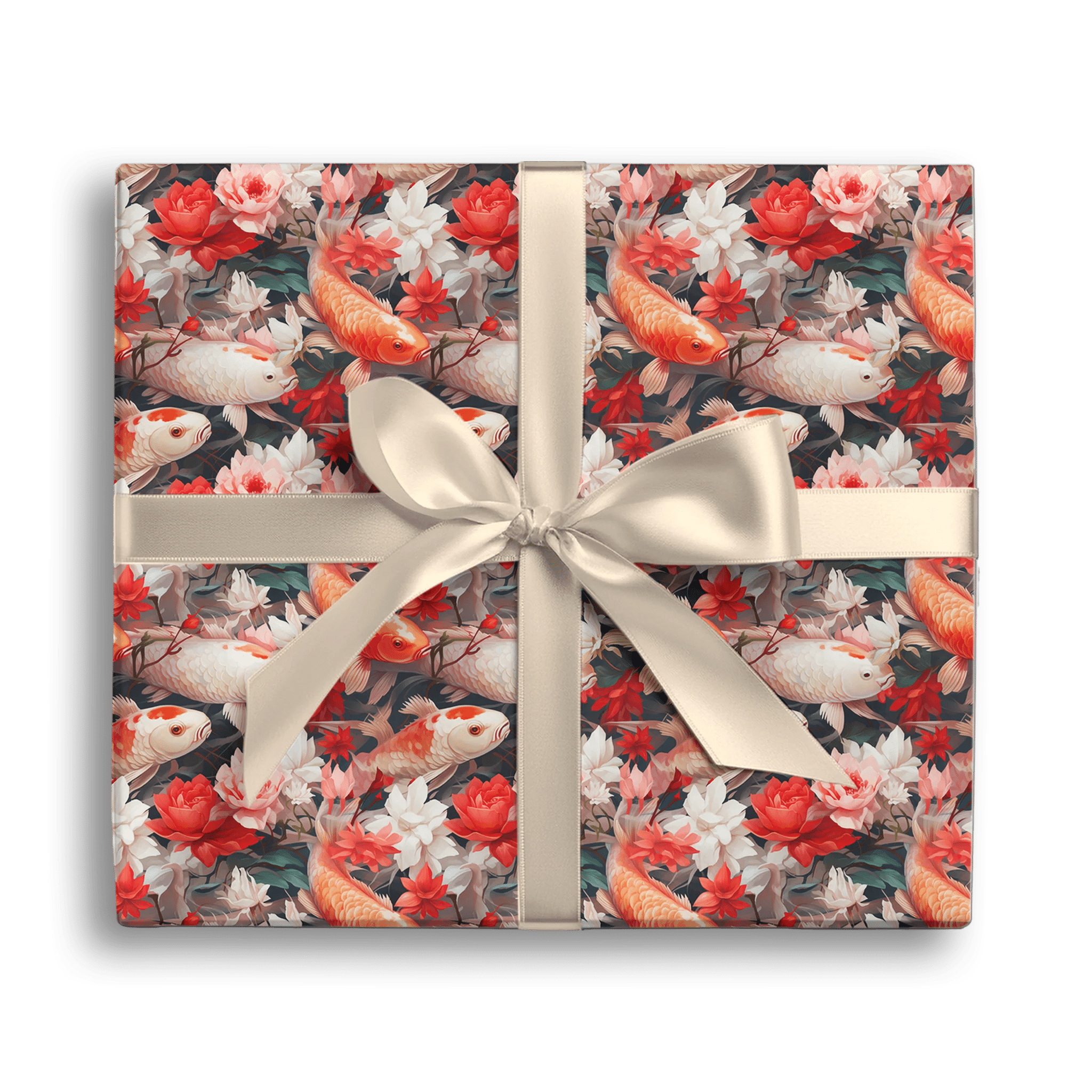 Aquatic Floral Harmony Gift Wrapping Paper