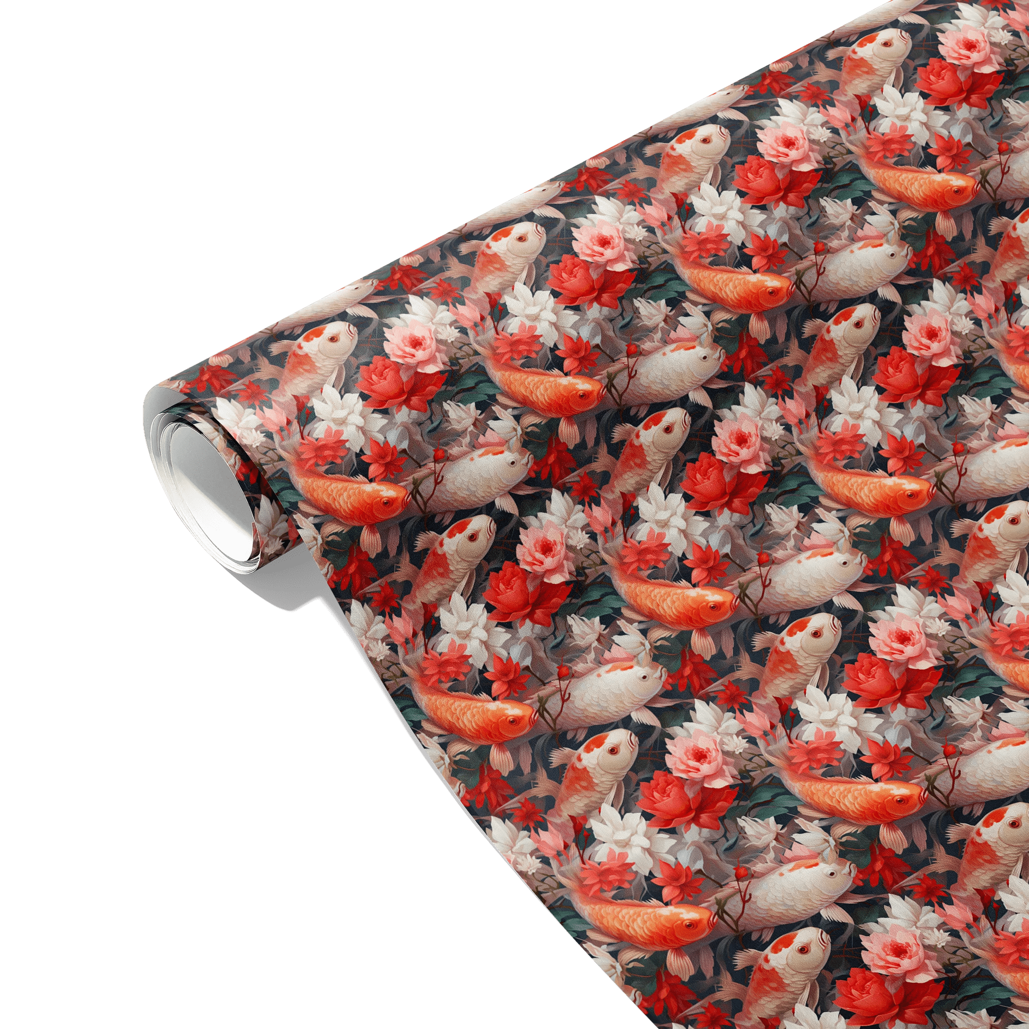 Aquatic Floral Harmony Gift Wrapping Paper