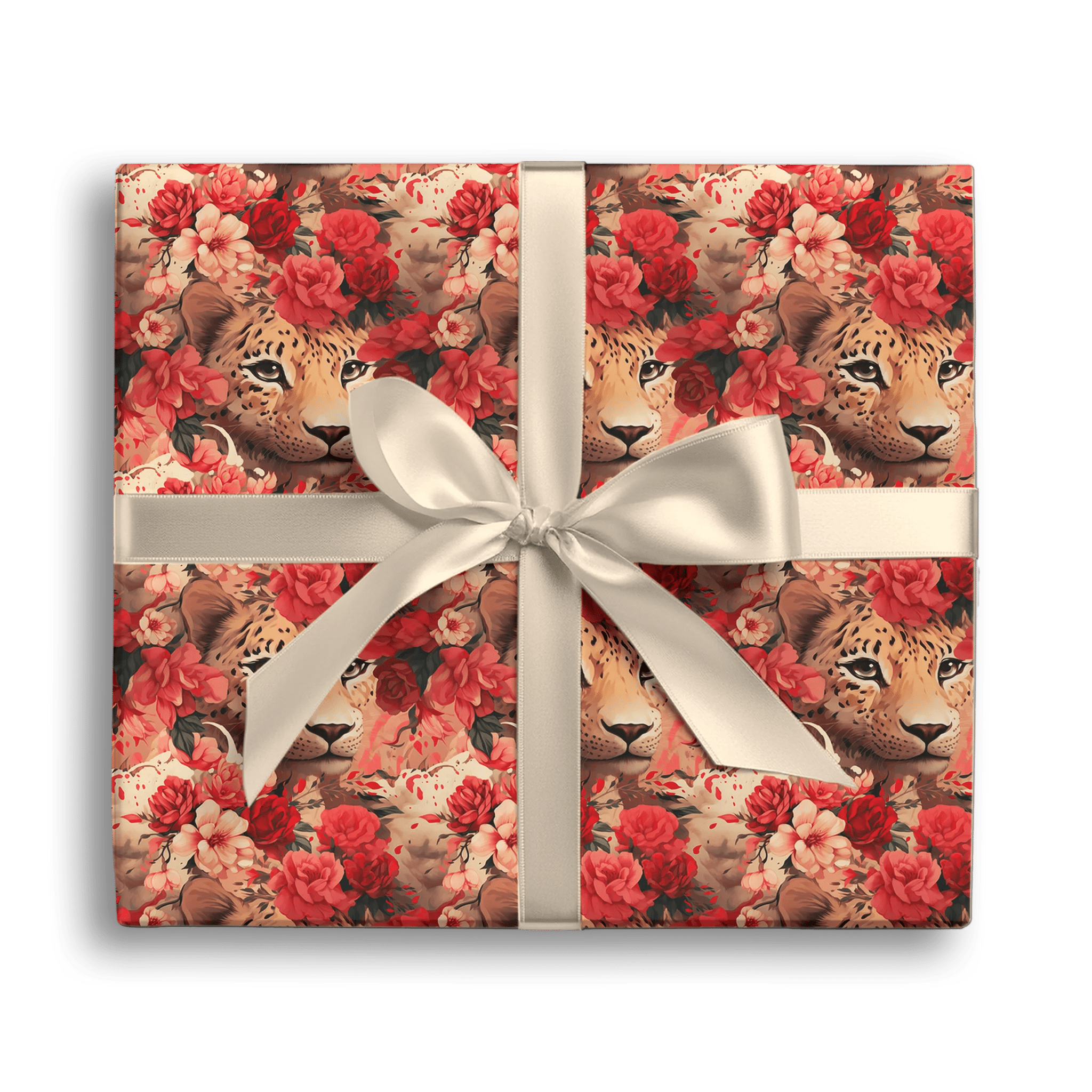 Wildflower Cheetah Grace Gift Wrapping Paper