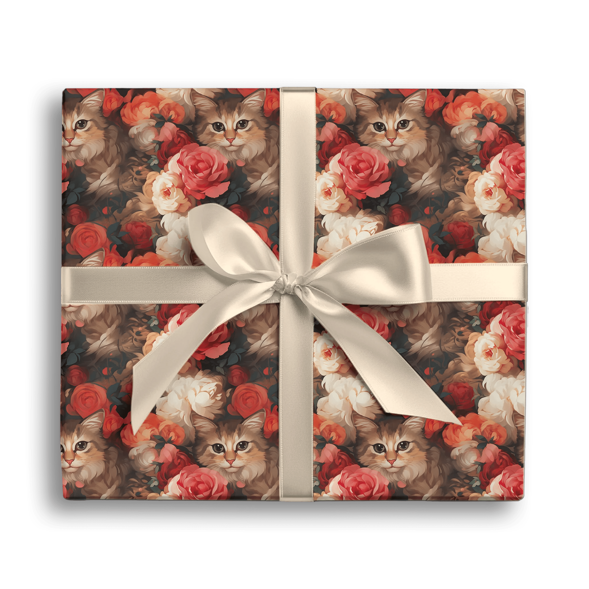 Whiskers Among Flowers Gift Wrapping Paper
