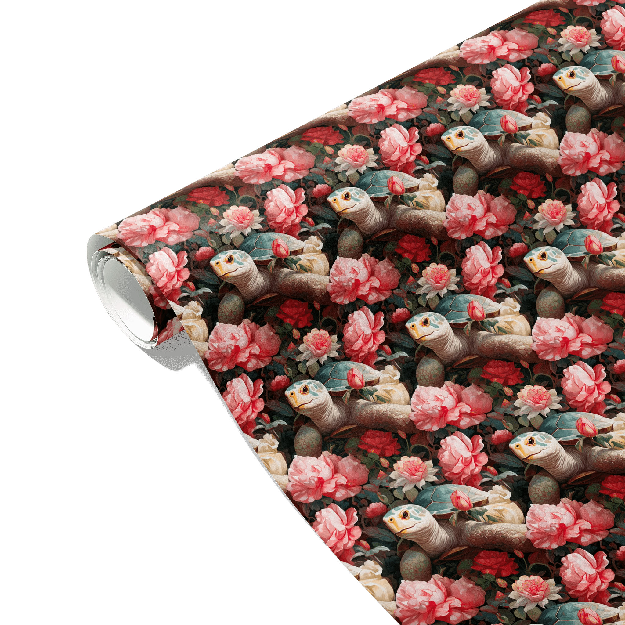 Gentle Shell Amidst Petals Gift Wrapping Paper
