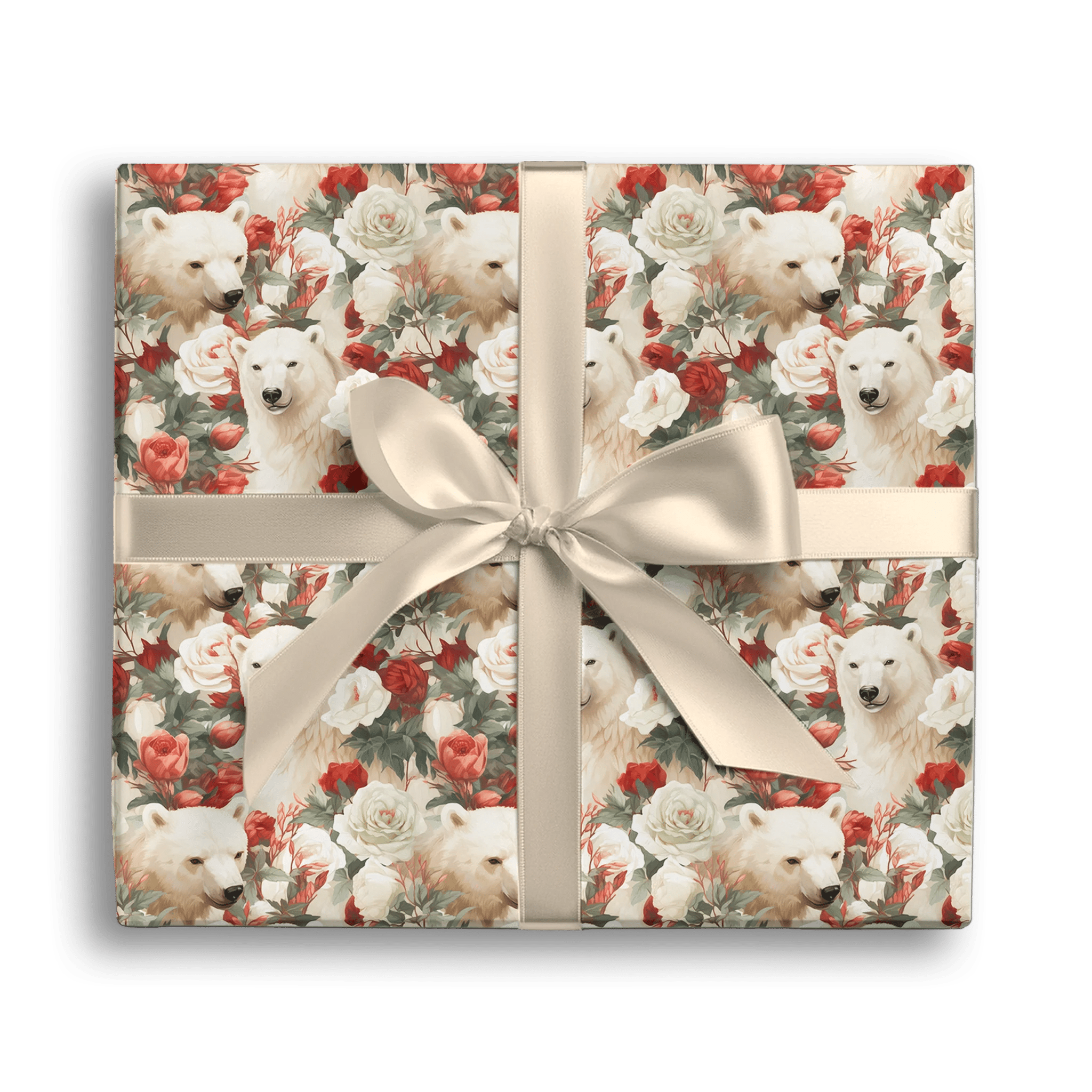 Arctic Meets Flora Gift Wrapping Paper