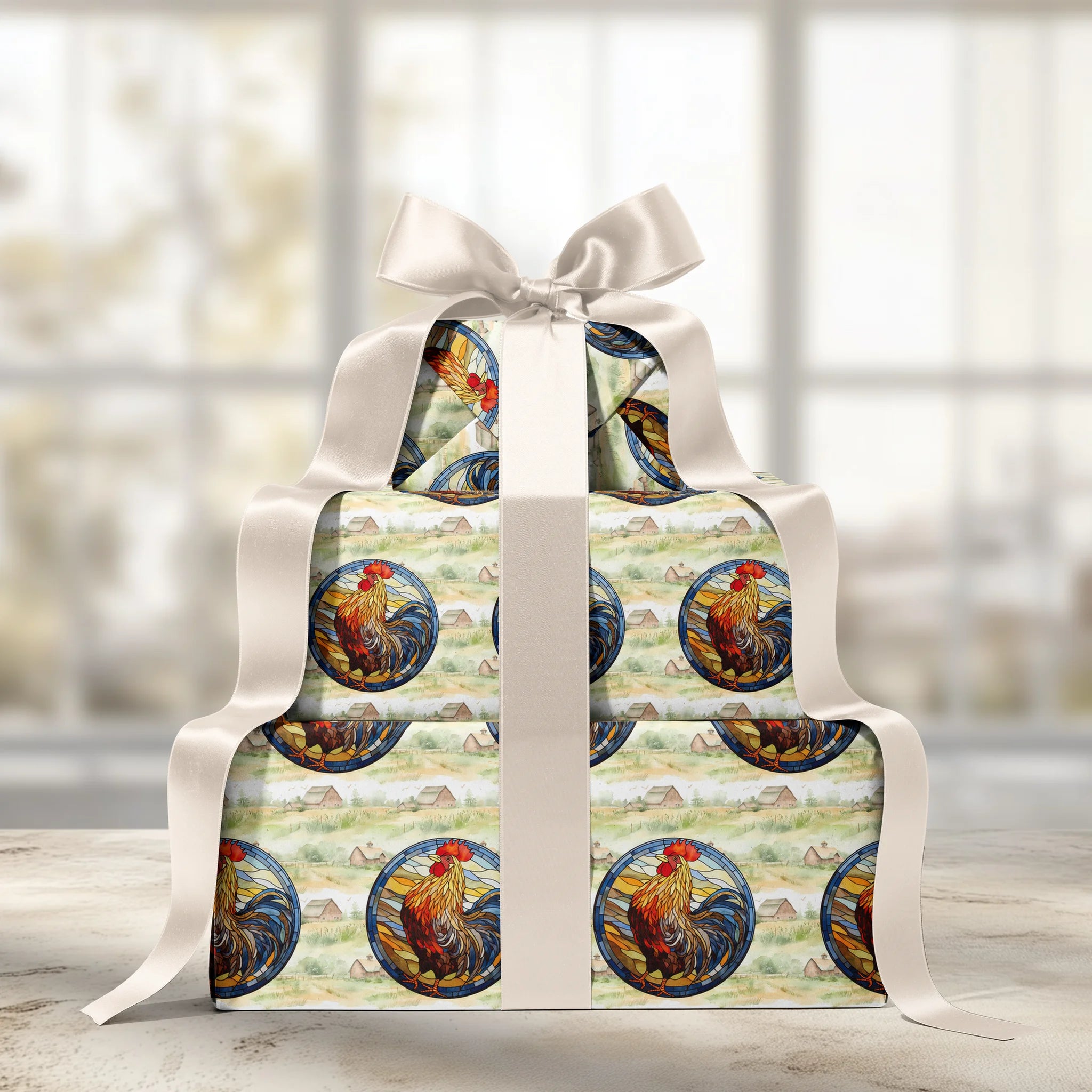 Vibrant Farm Icon Gift Wrapping Paper