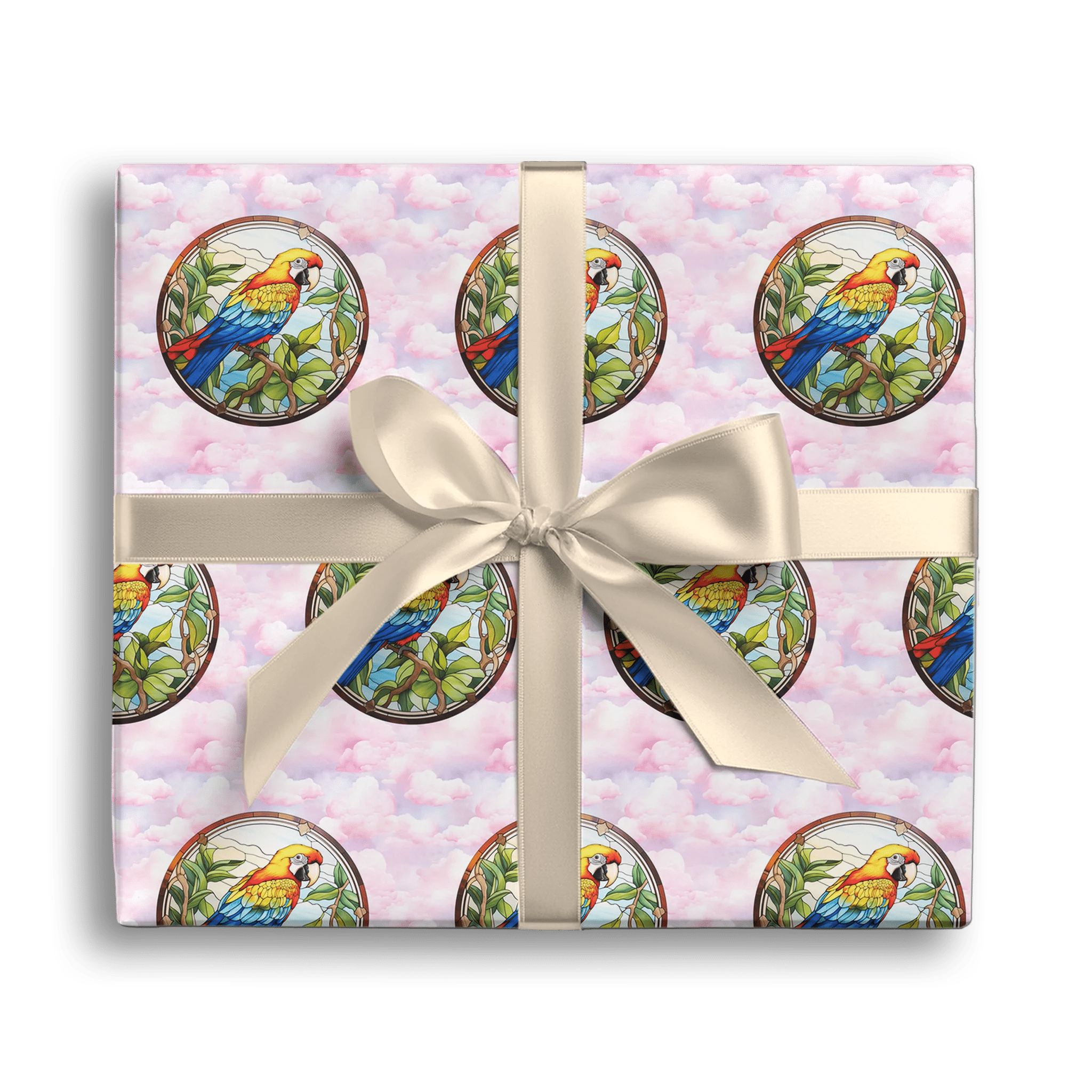 Vibrant Layered Feathers Gift Wrapping Paper