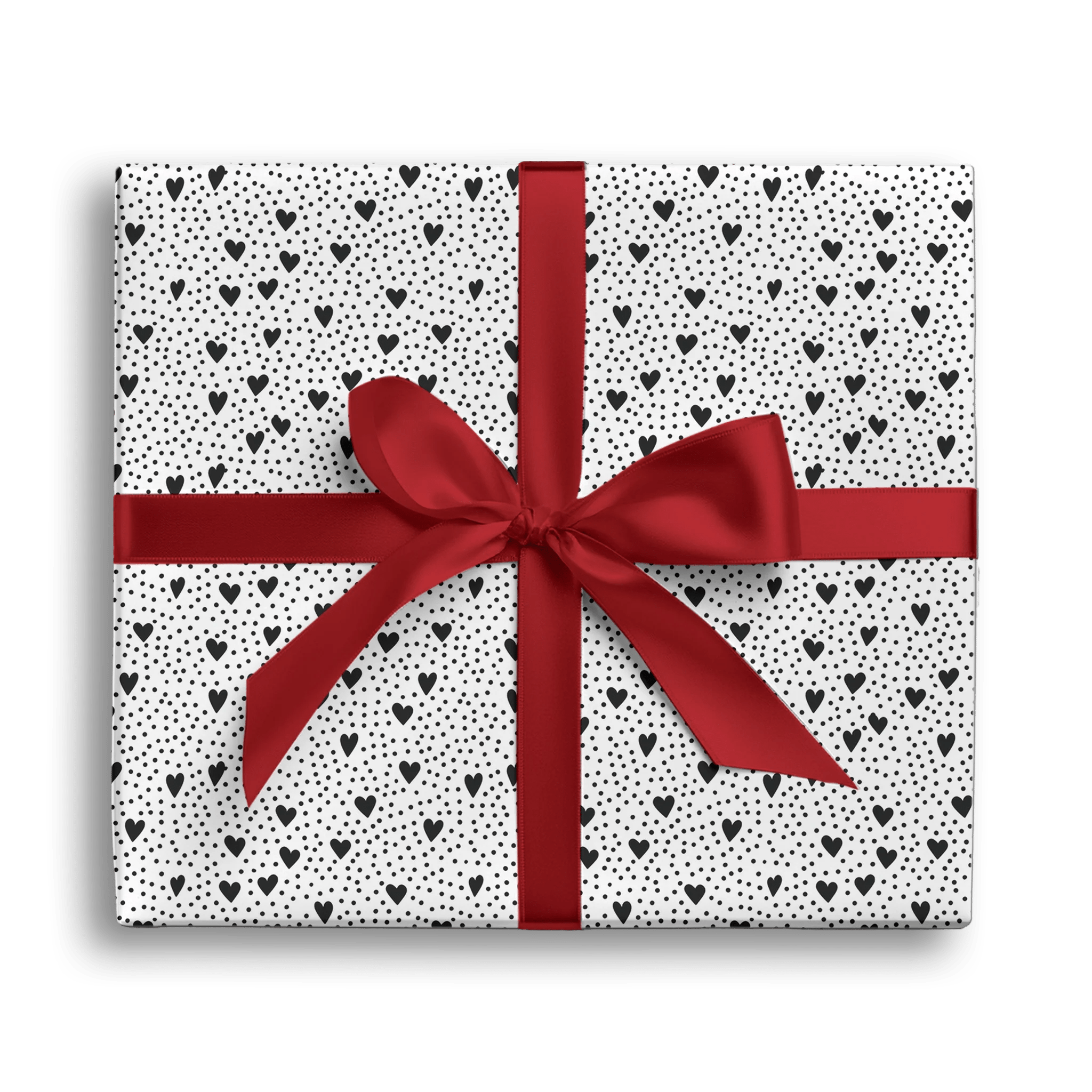 Minimal Black Love Gift Wrapping Paper