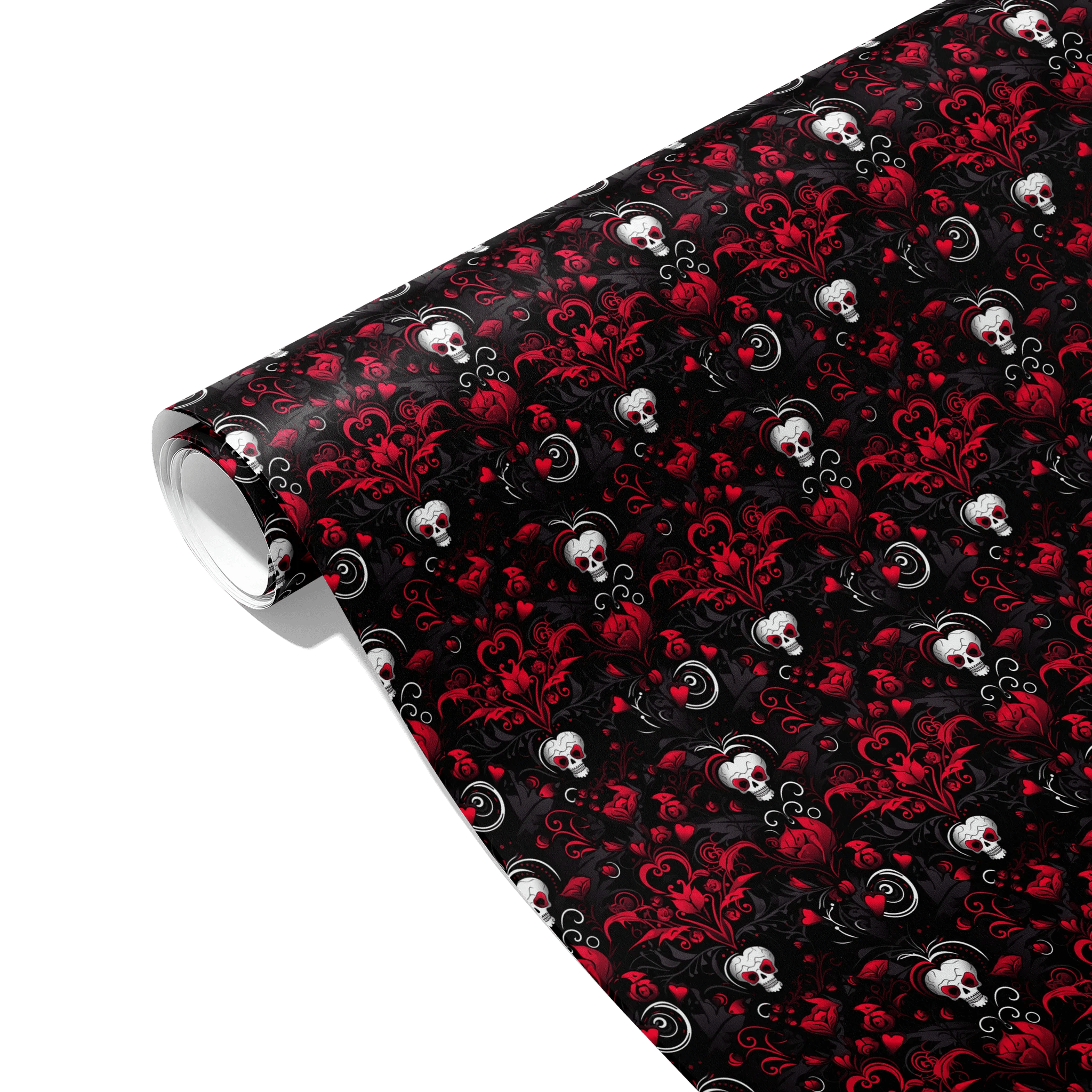 Hearts And Skulls Gift Wrapping Paper