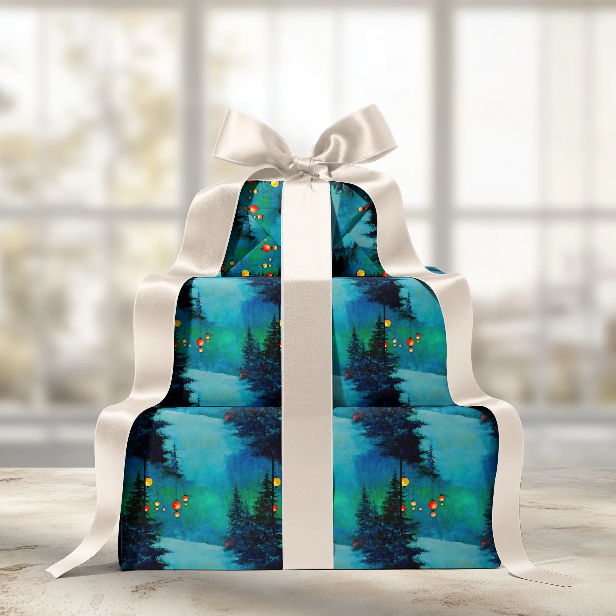 Spruced Up Surprise Gift Wrapping Paper