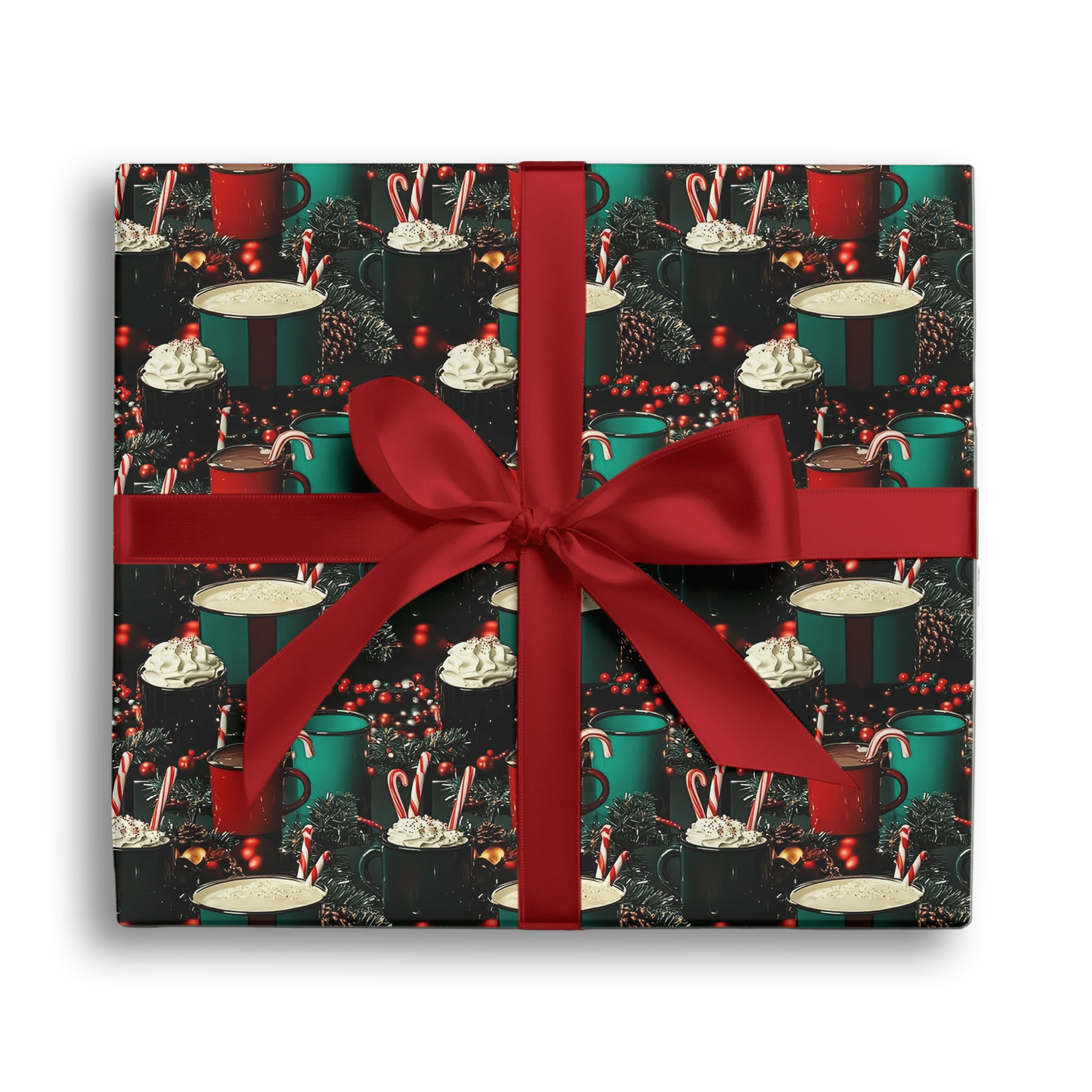 Holly Jolly Sips Gift Wrapping Paper