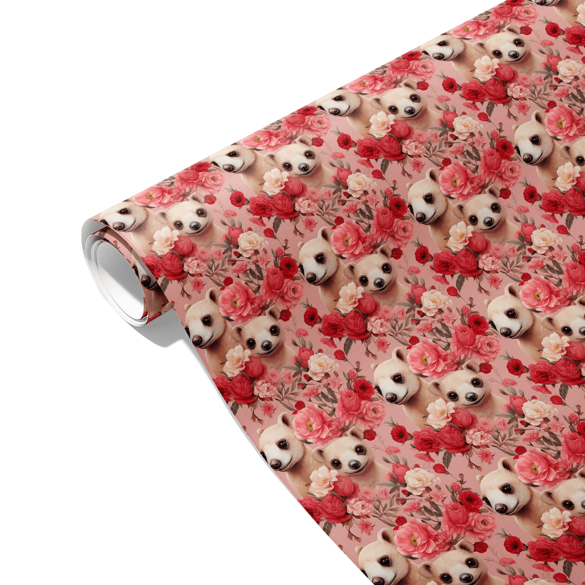 Blossoming Meerkat Family Gift Wrapping Paper