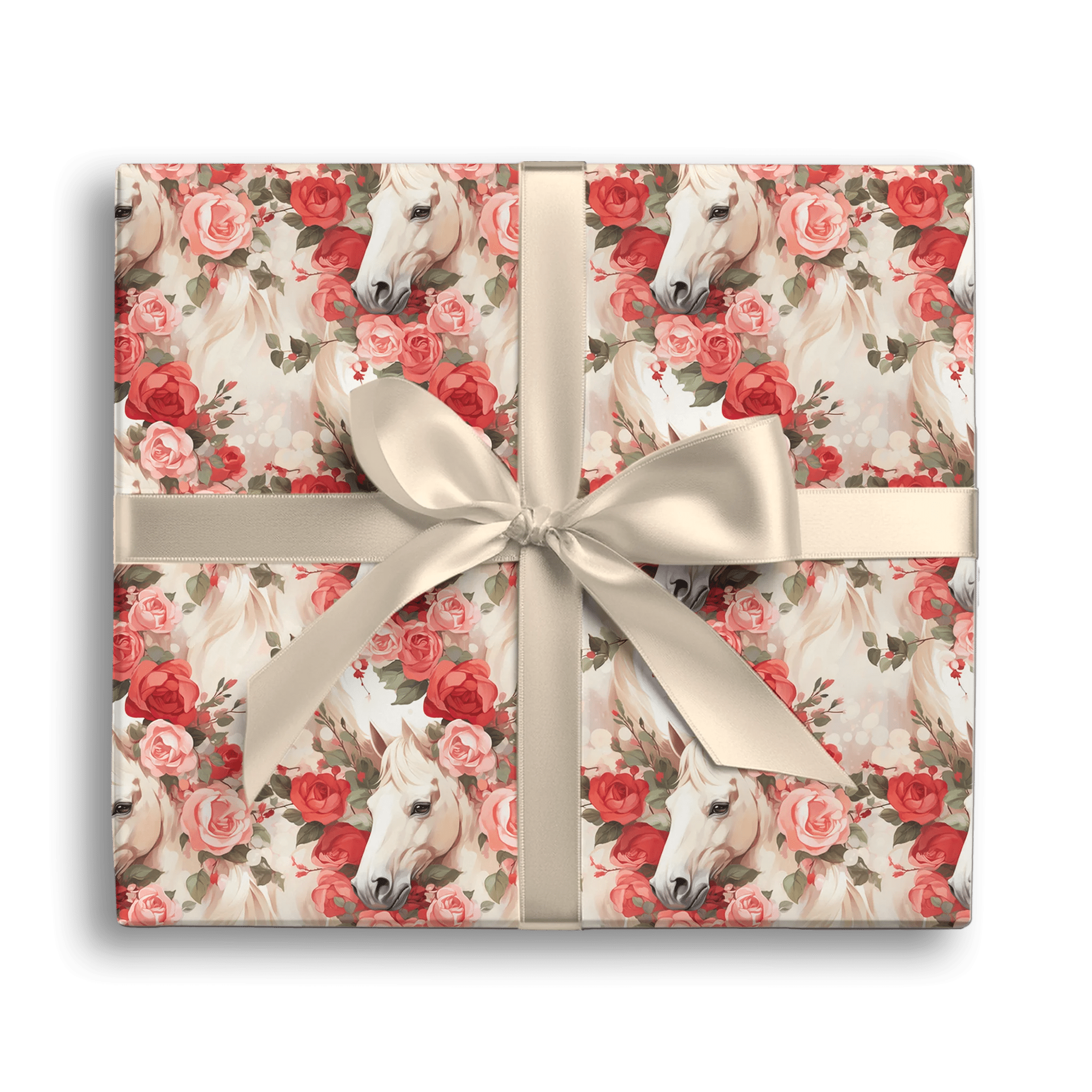 Romantic White Horse Gift Wrapping Paper