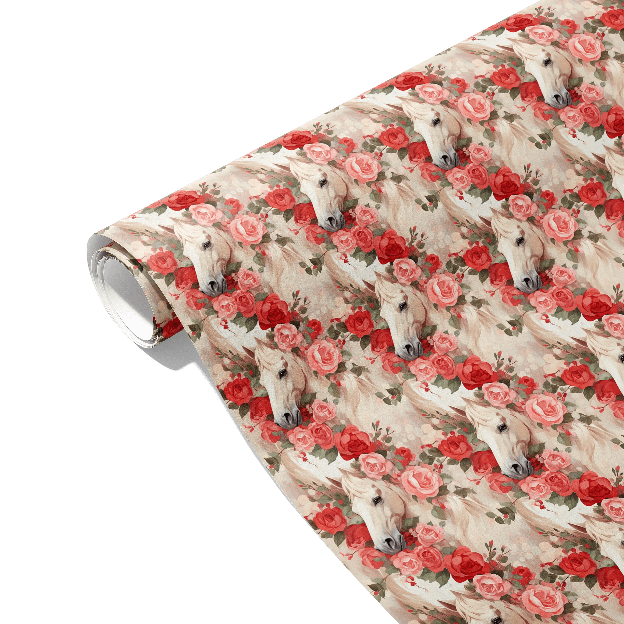 Romantic White Horse Gift Wrapping Paper