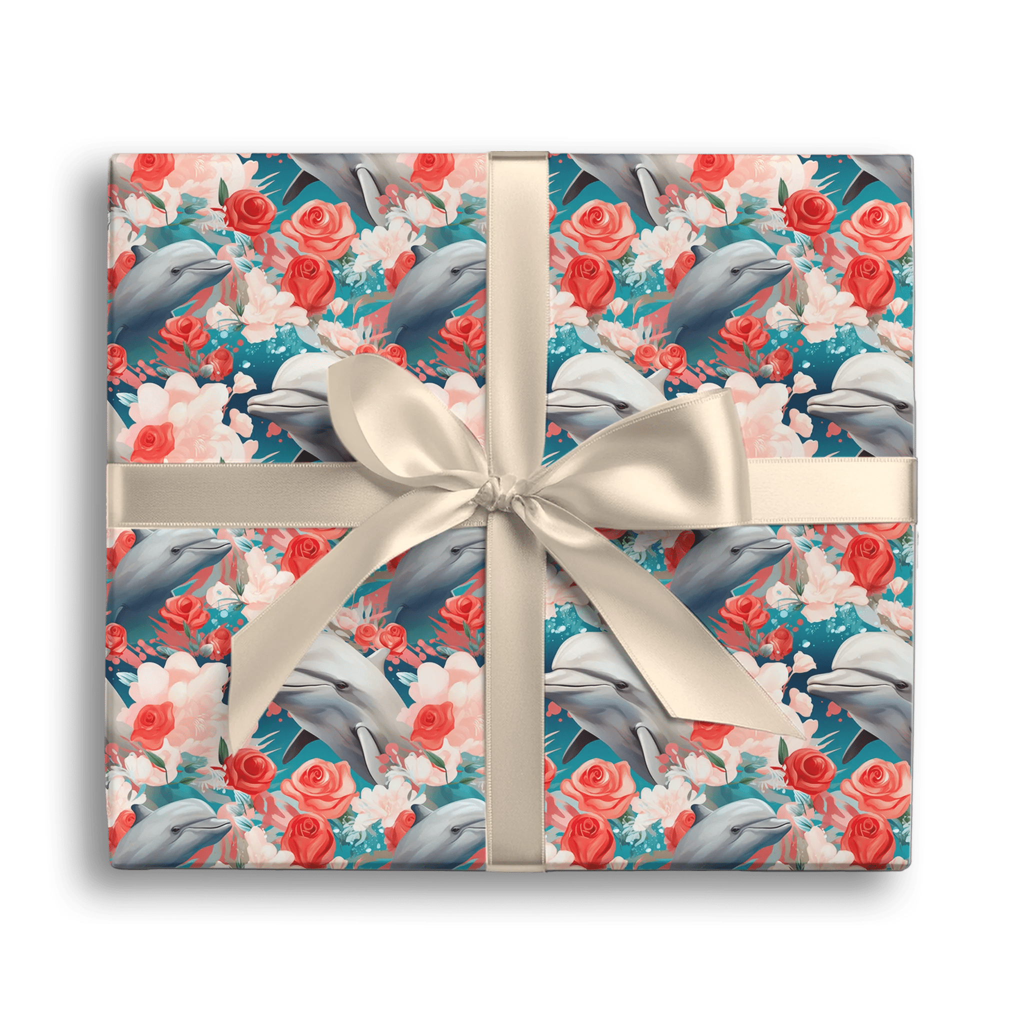 Oceanic Floral Dreams Gift Wrapping Paper