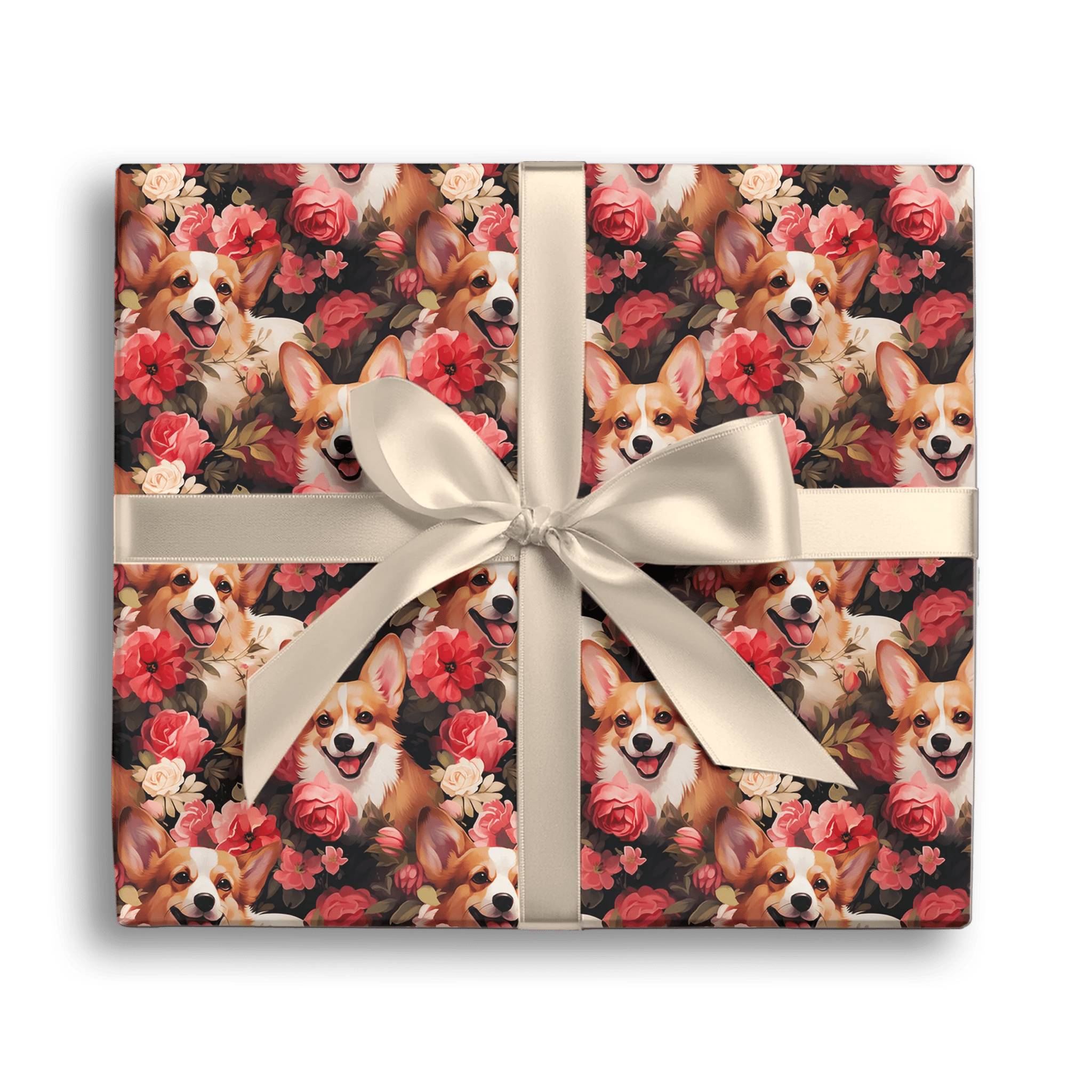 Blossoming Canine Joy Gift Wrapping Paper