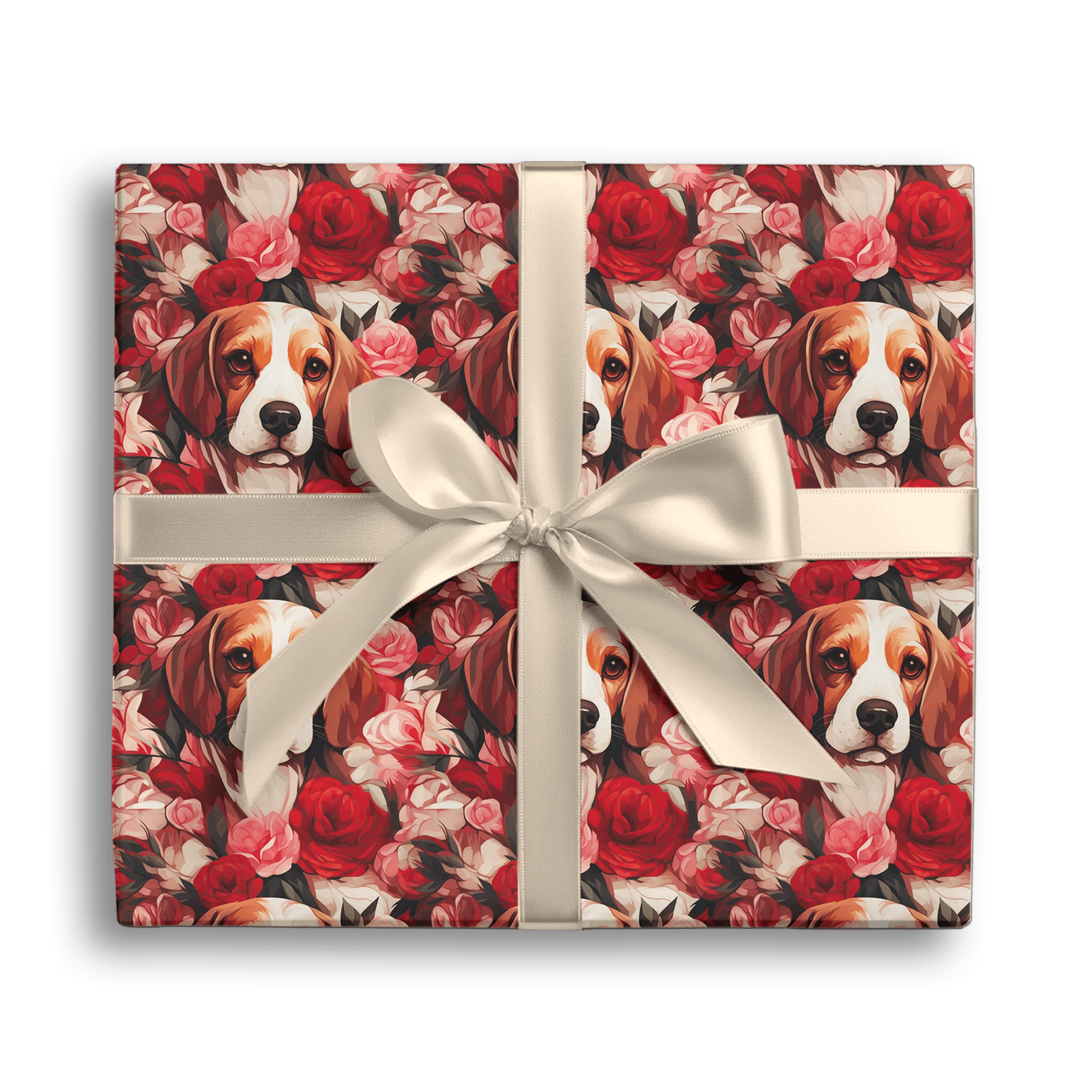 Beagle In Bloom Gift Wrapping Paper