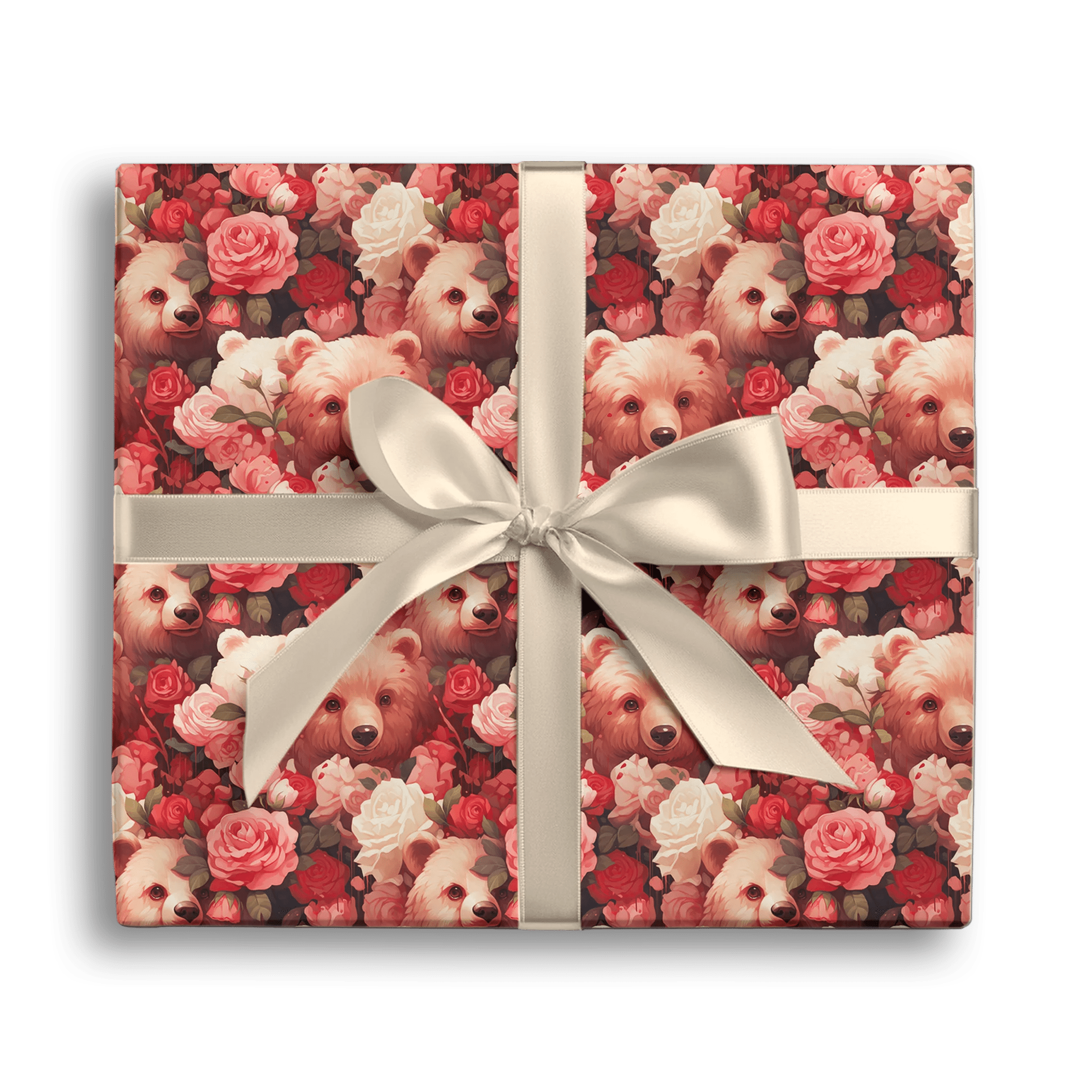 Cozy Bear Garden Gift Wrapping Paper
