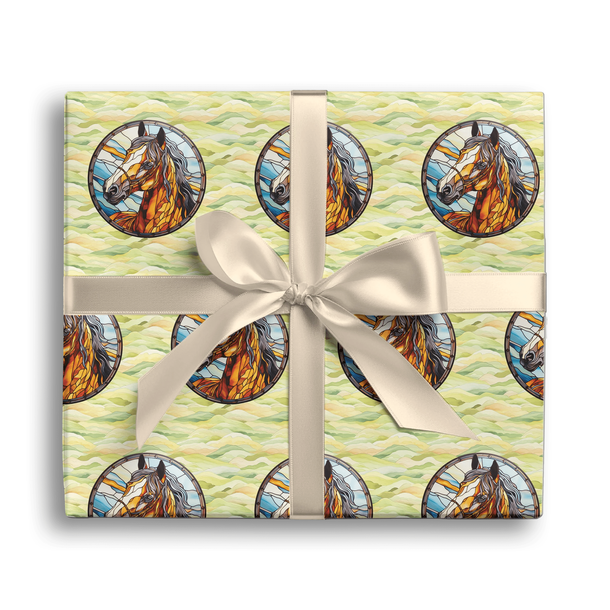 Dynamic Equestrian Beauty Gift Wrapping Paper