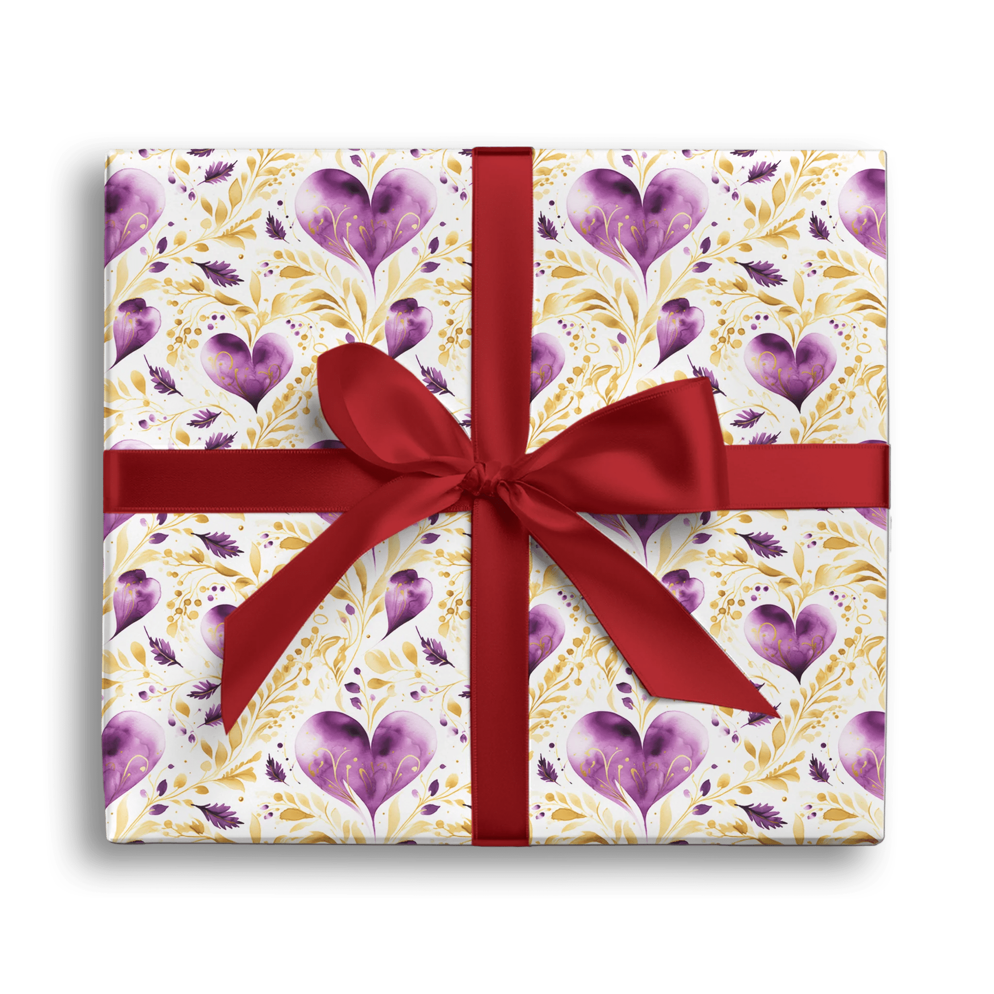 Purple Heart Vibes Gift Wrapping Paper