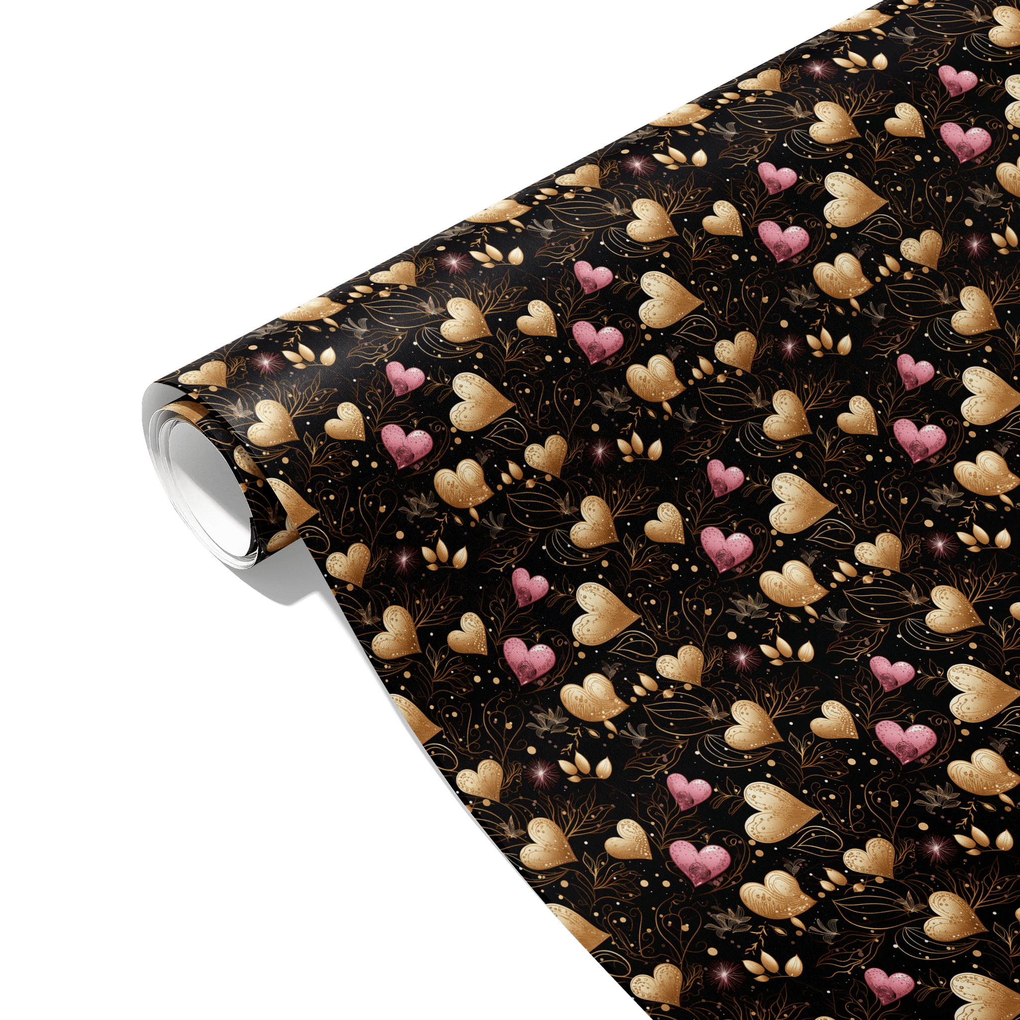 Golden Heart Garden Gift Wrapping Paper