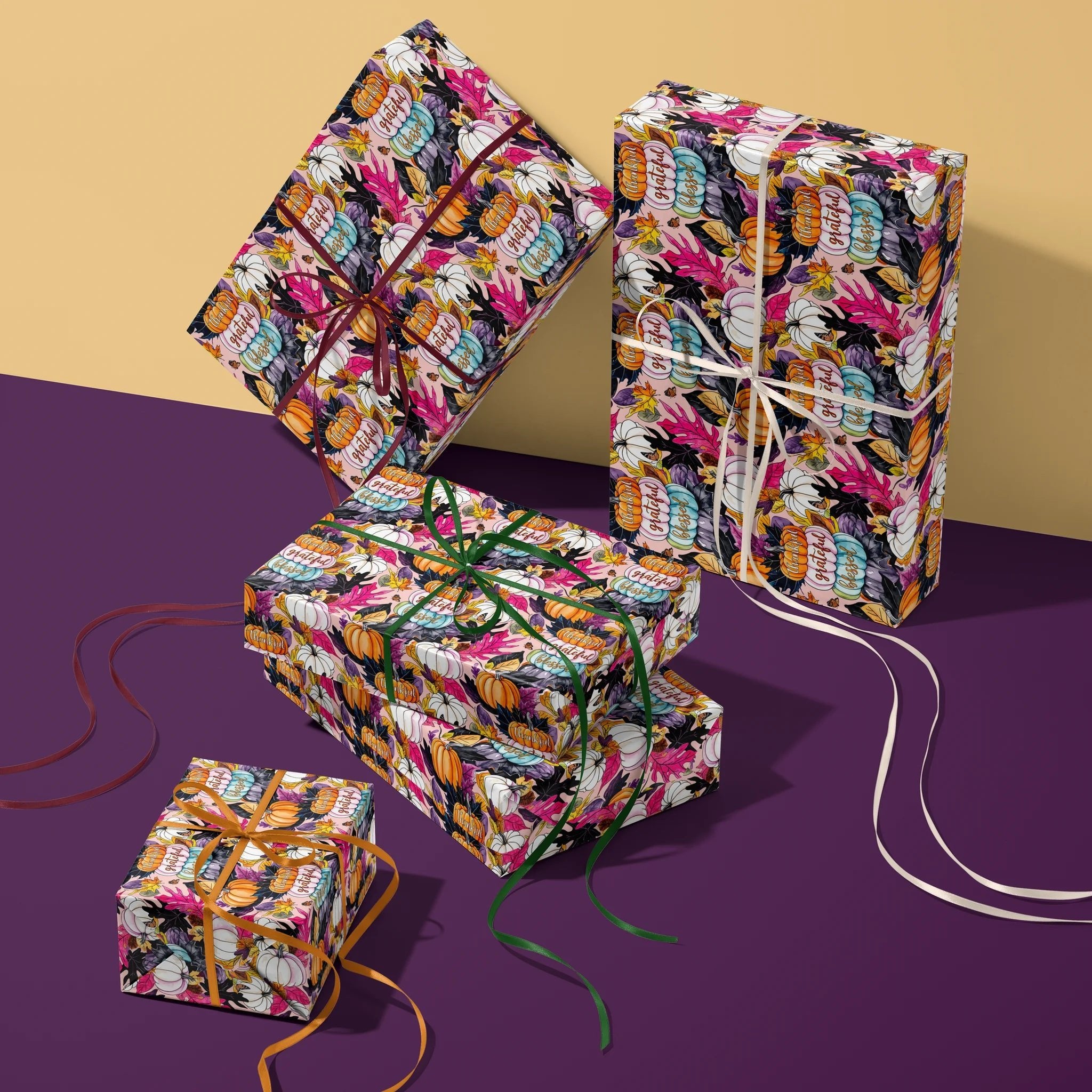 Patchwork Thanks Gift Wrapping Paper