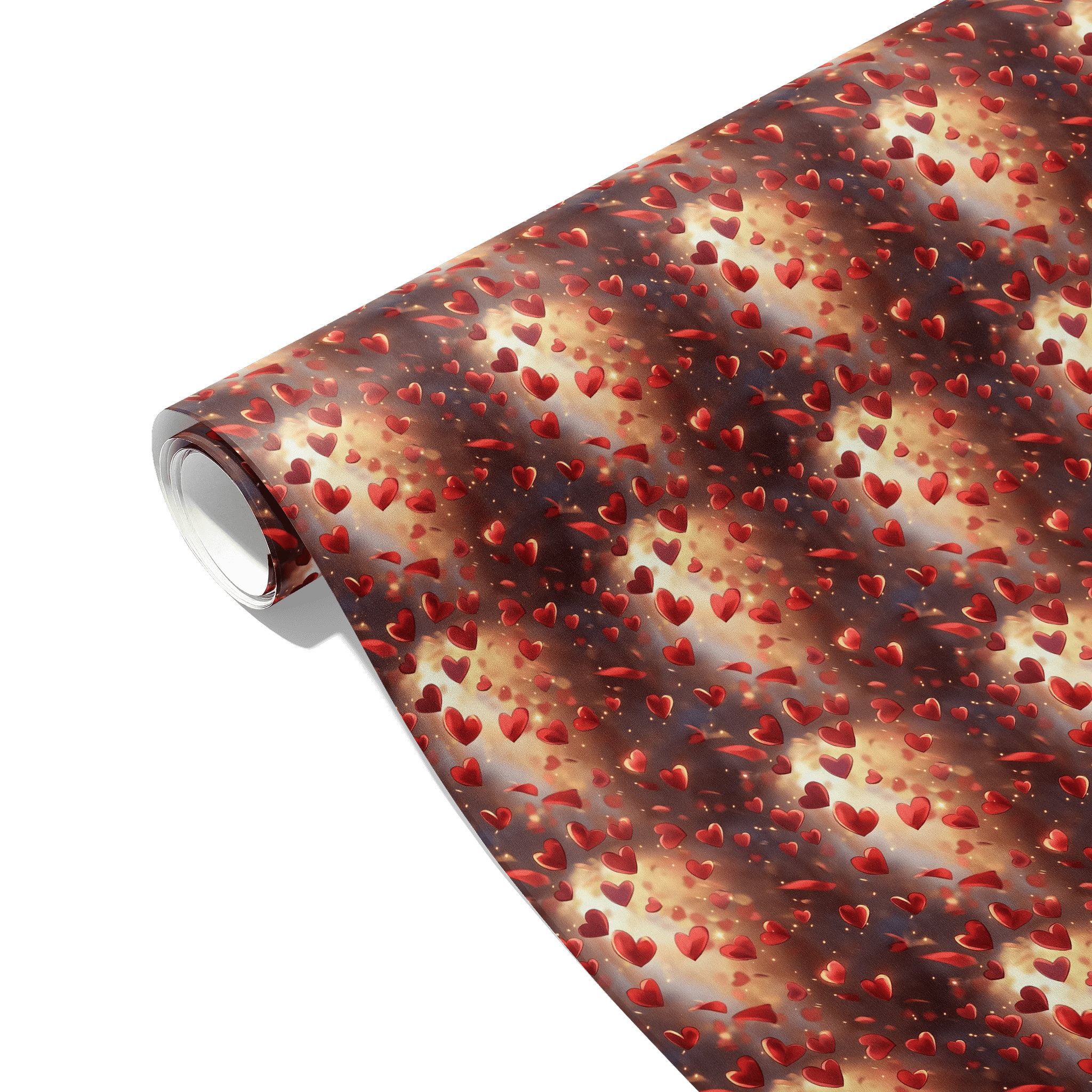 Sparkling Heartfall Gift Wrapping Paper