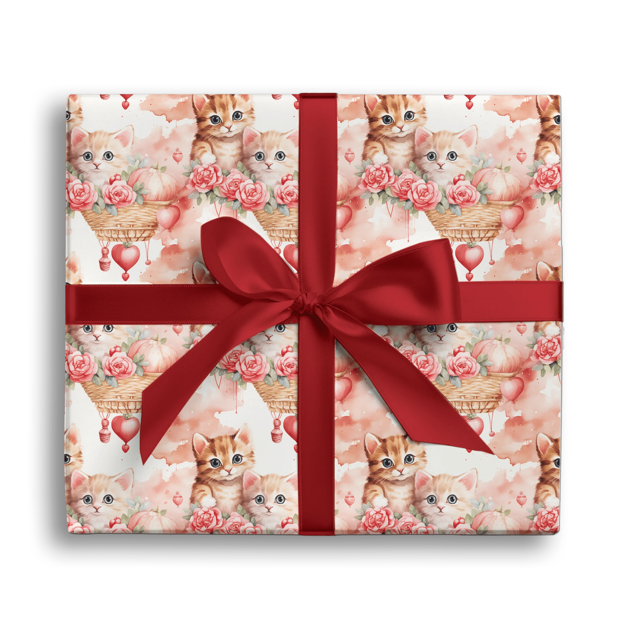 Purr-Fect Roses Gift Wrapping Paper