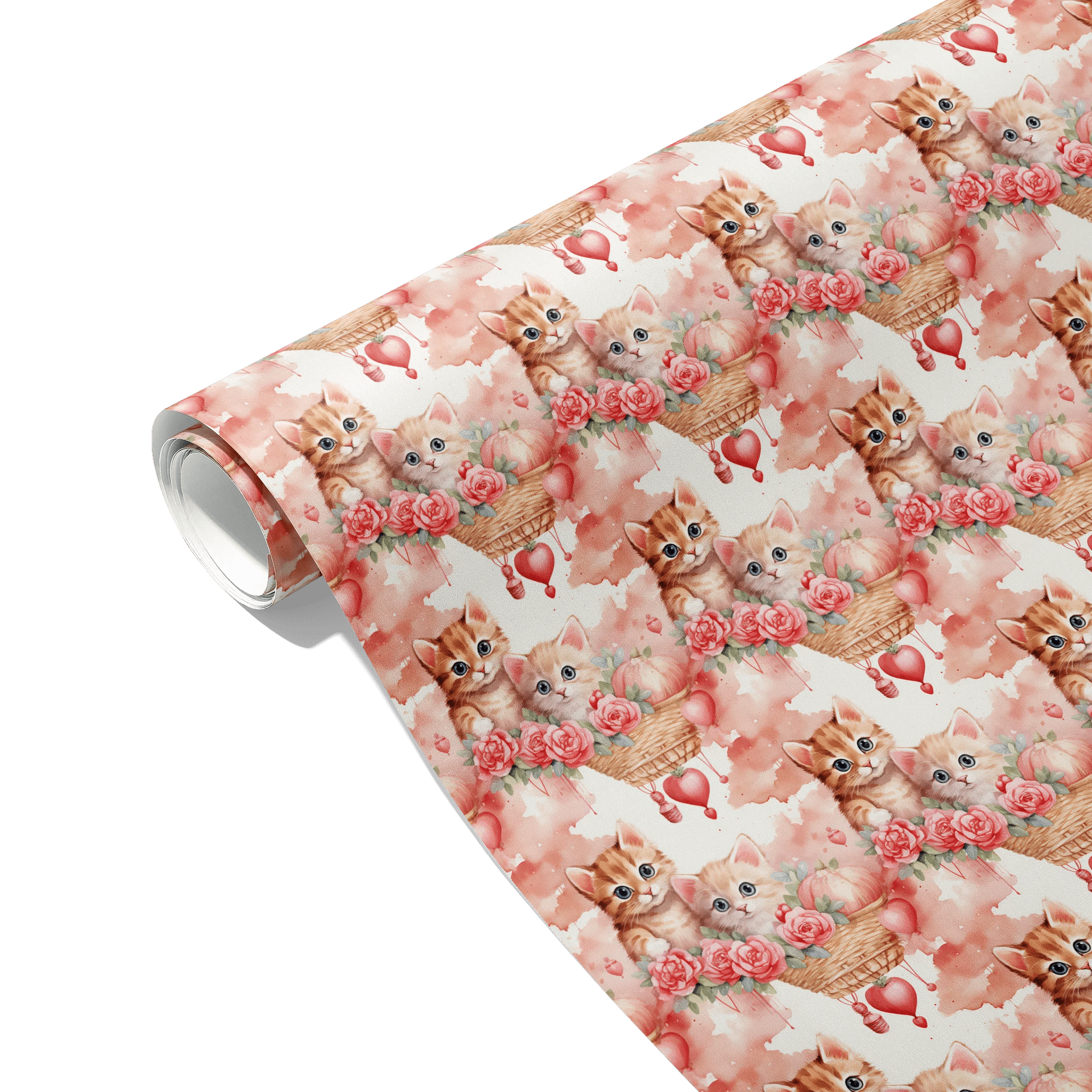 Purr-Fect Roses Gift Wrapping Paper