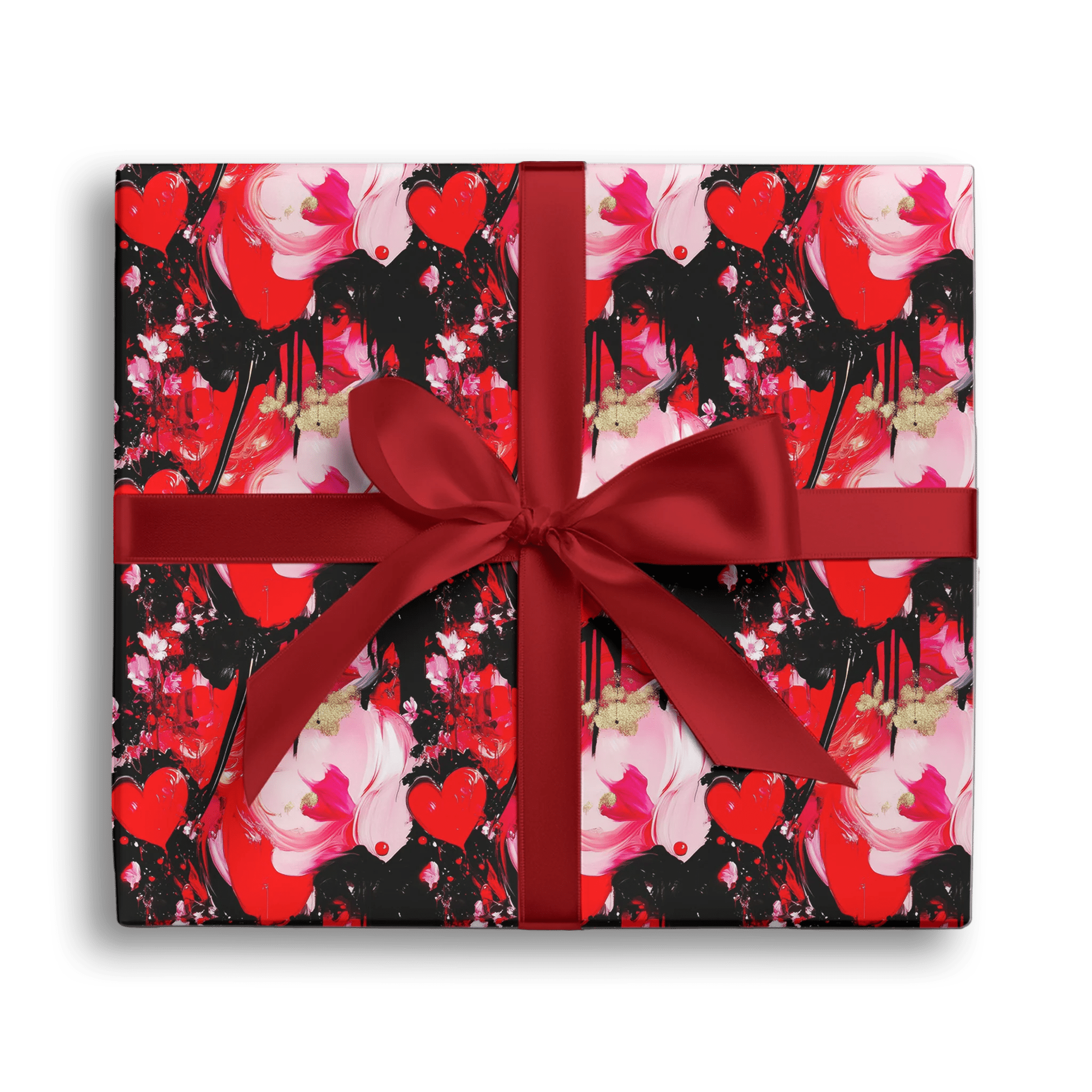 Red And Crazy Gift Wrapping Paper