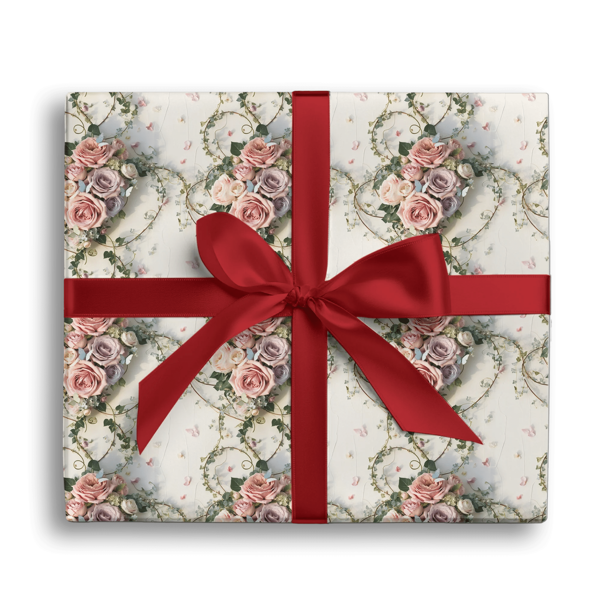 Romantic Floral Love Gift Wrapping Paper