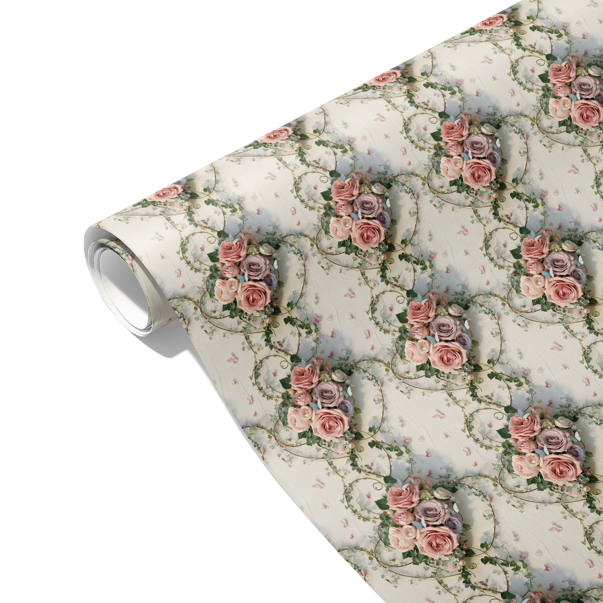 Romantic Floral Love Gift Wrapping Paper