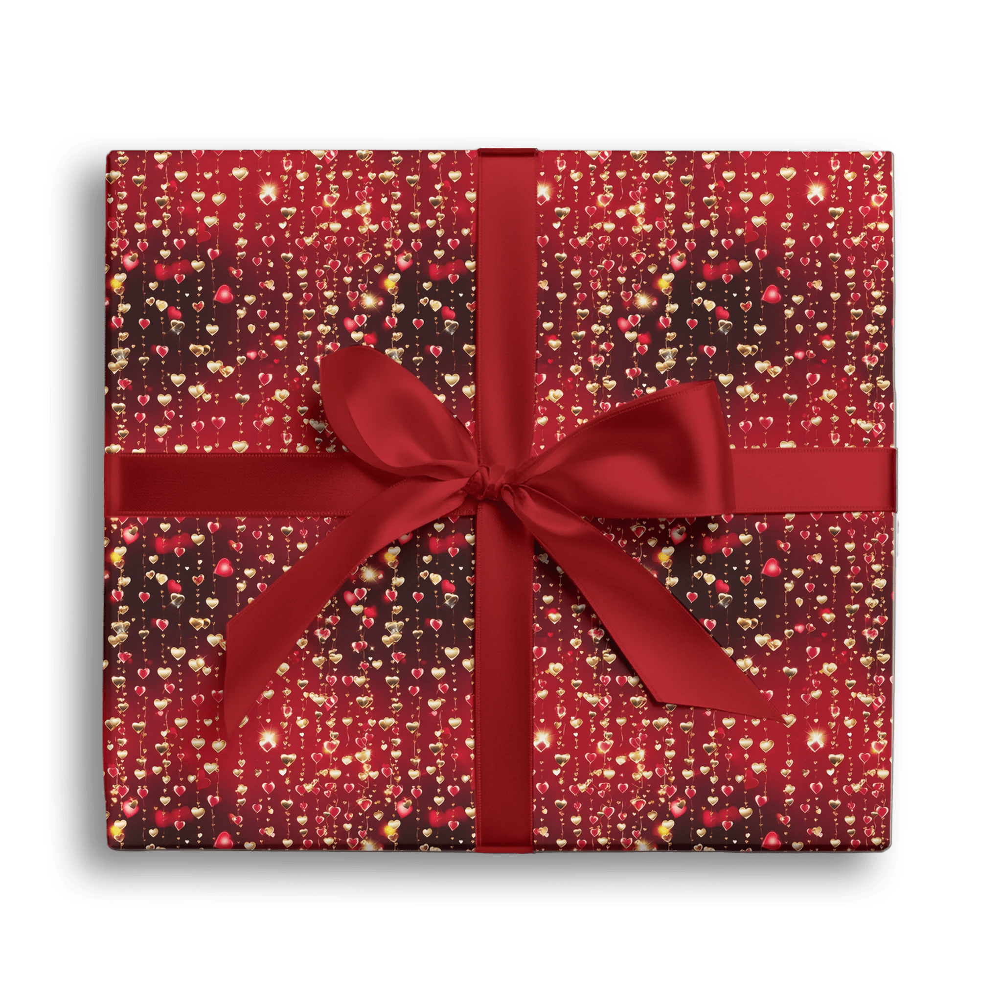 Golden Heartstrings Gift Wrapping Paper