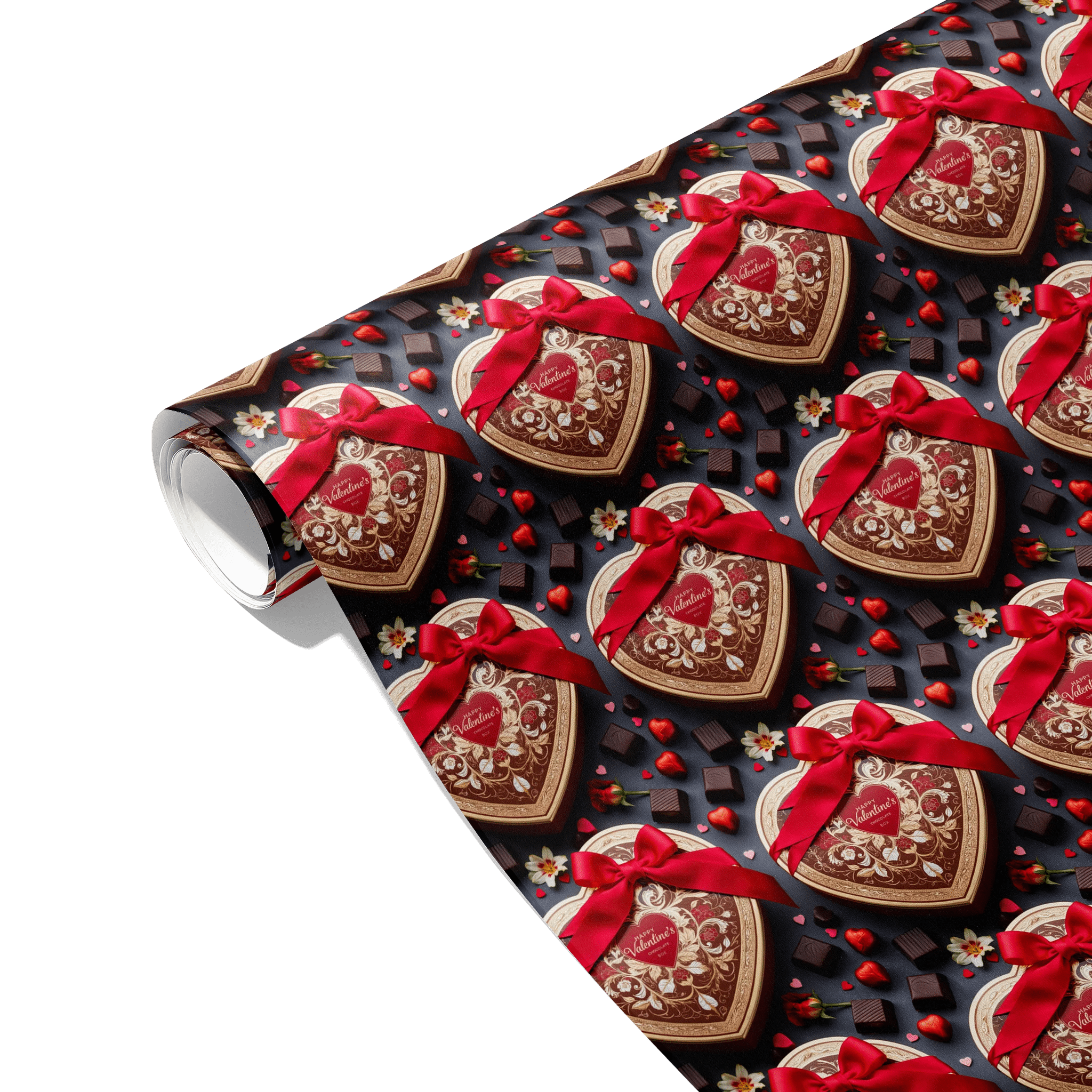 Love Heart Box Gift Wrapping Paper