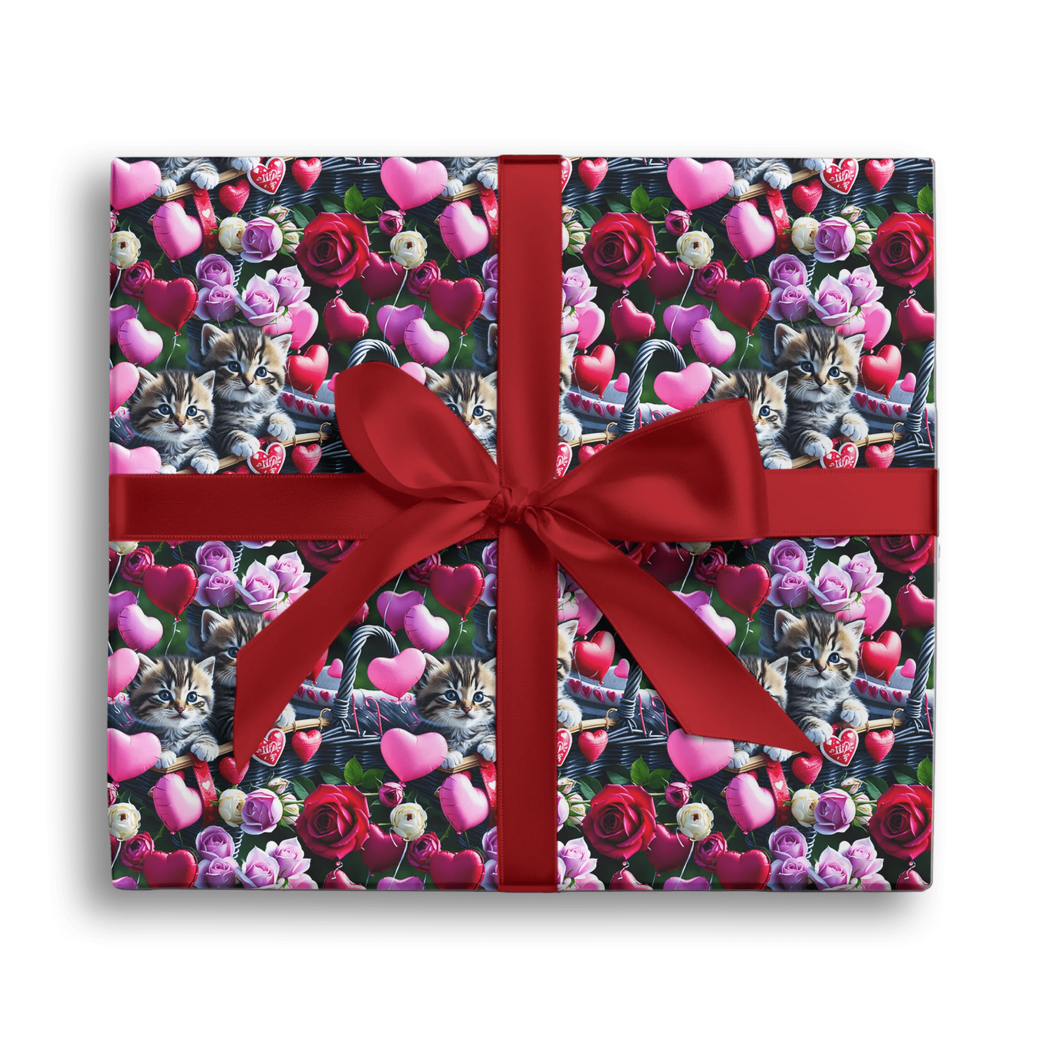 Purrfect Love Arrangement Gift Wrapping Paper