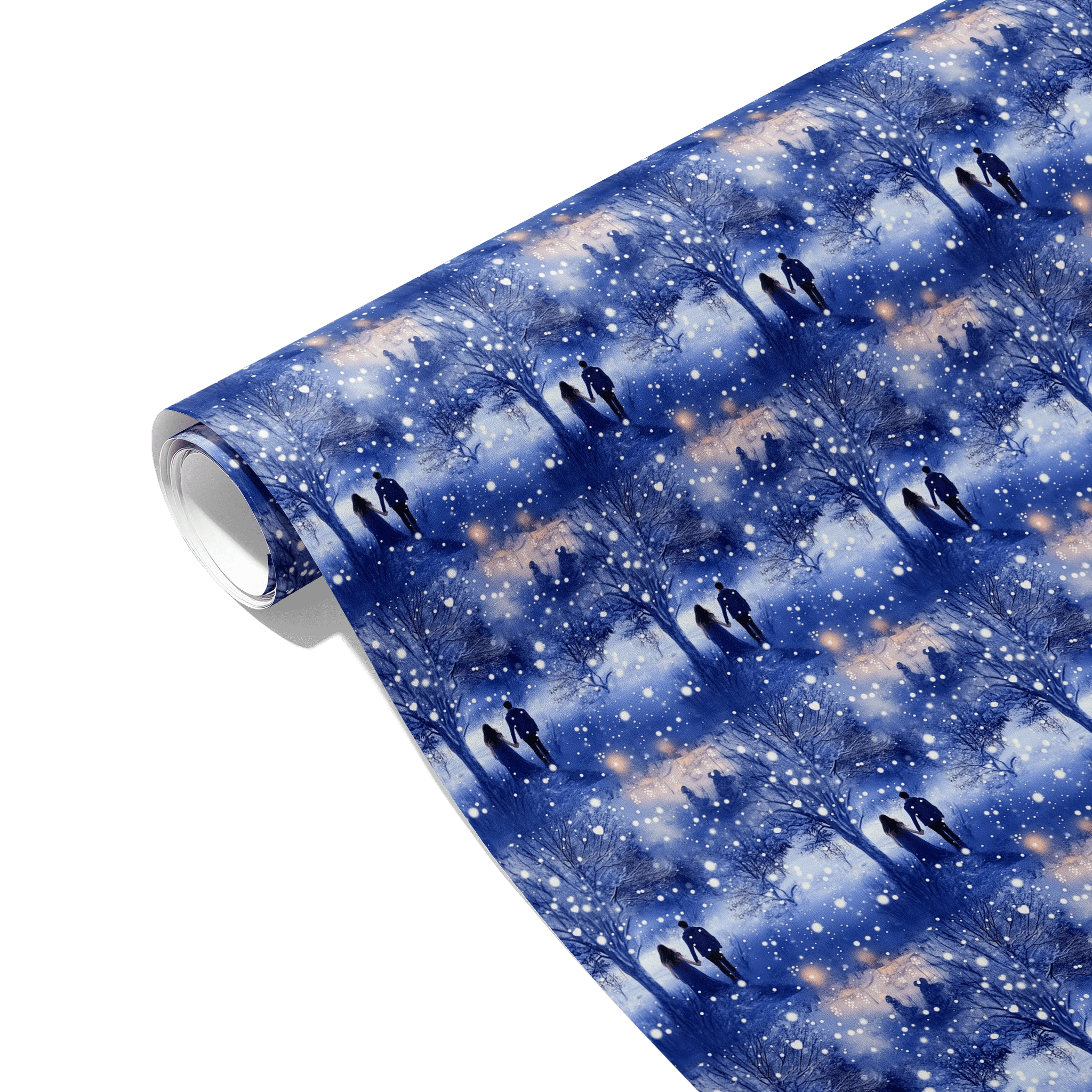 Snowy Love Date Gift Wrapping Paper