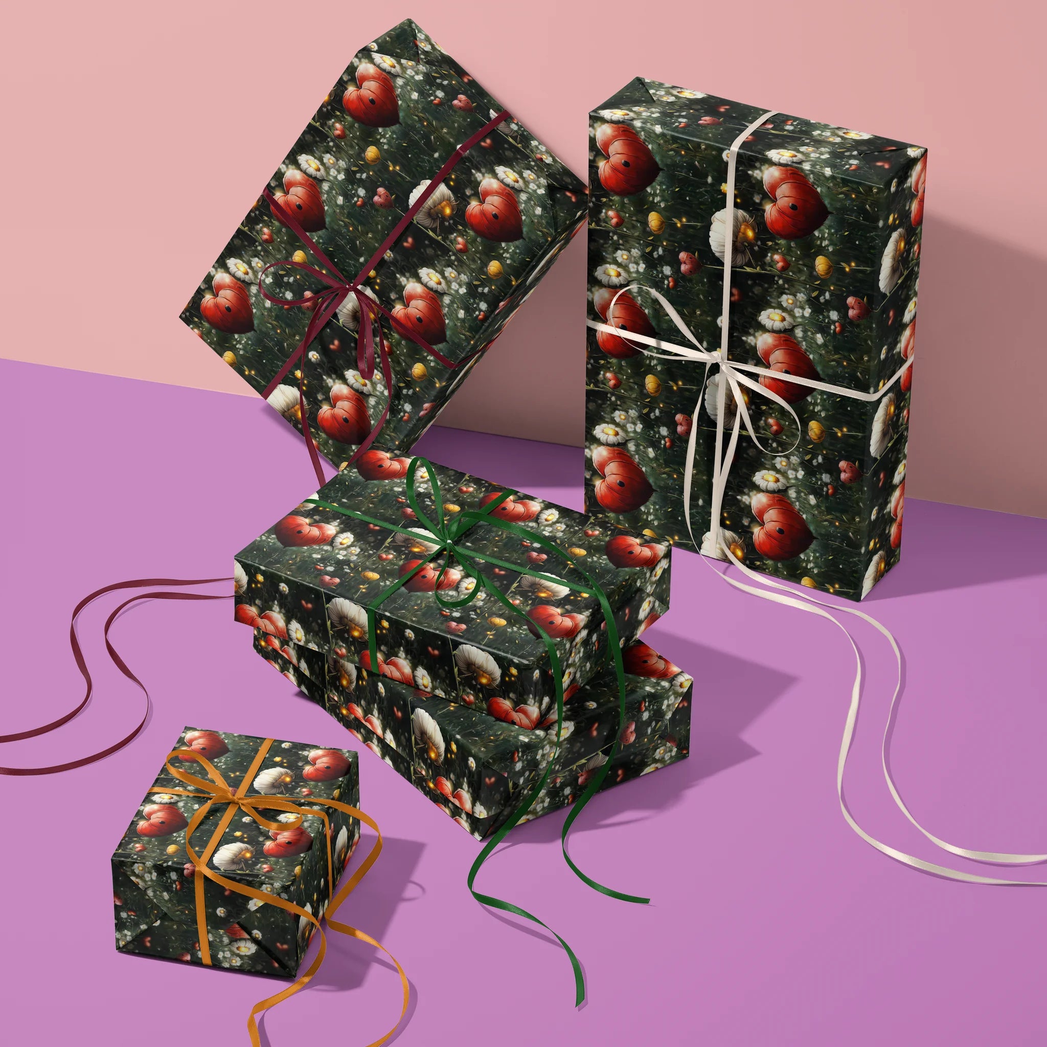 Wild Hearts Bloom Gift Wrapping Paper