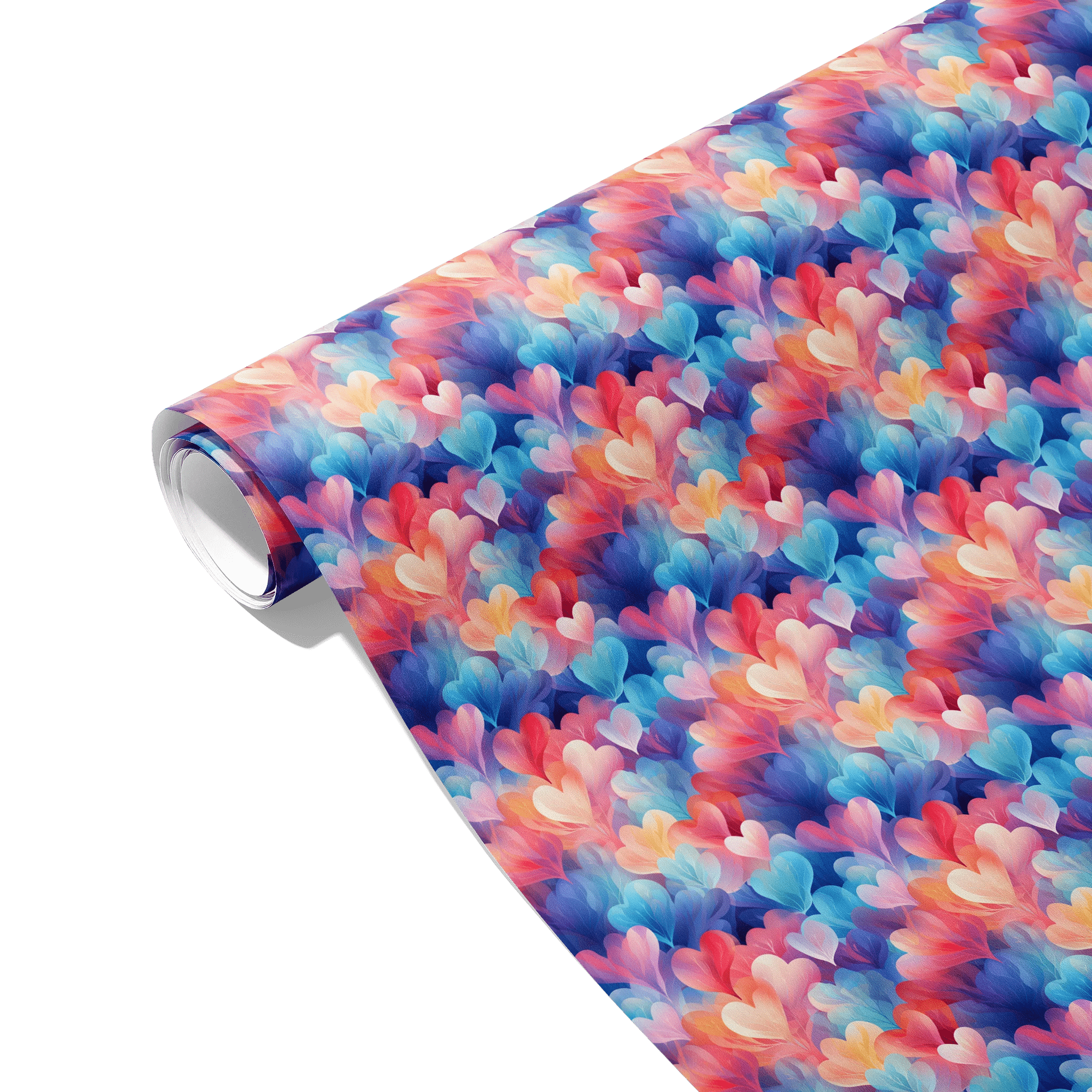 Vibrant Heart Bloom Gift Wrapping Paper