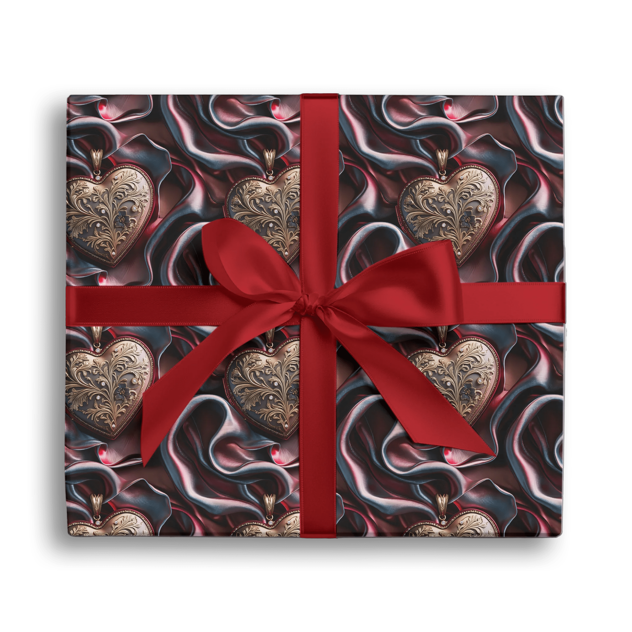 Satin Gilded Romance Gift Wrapping Paper