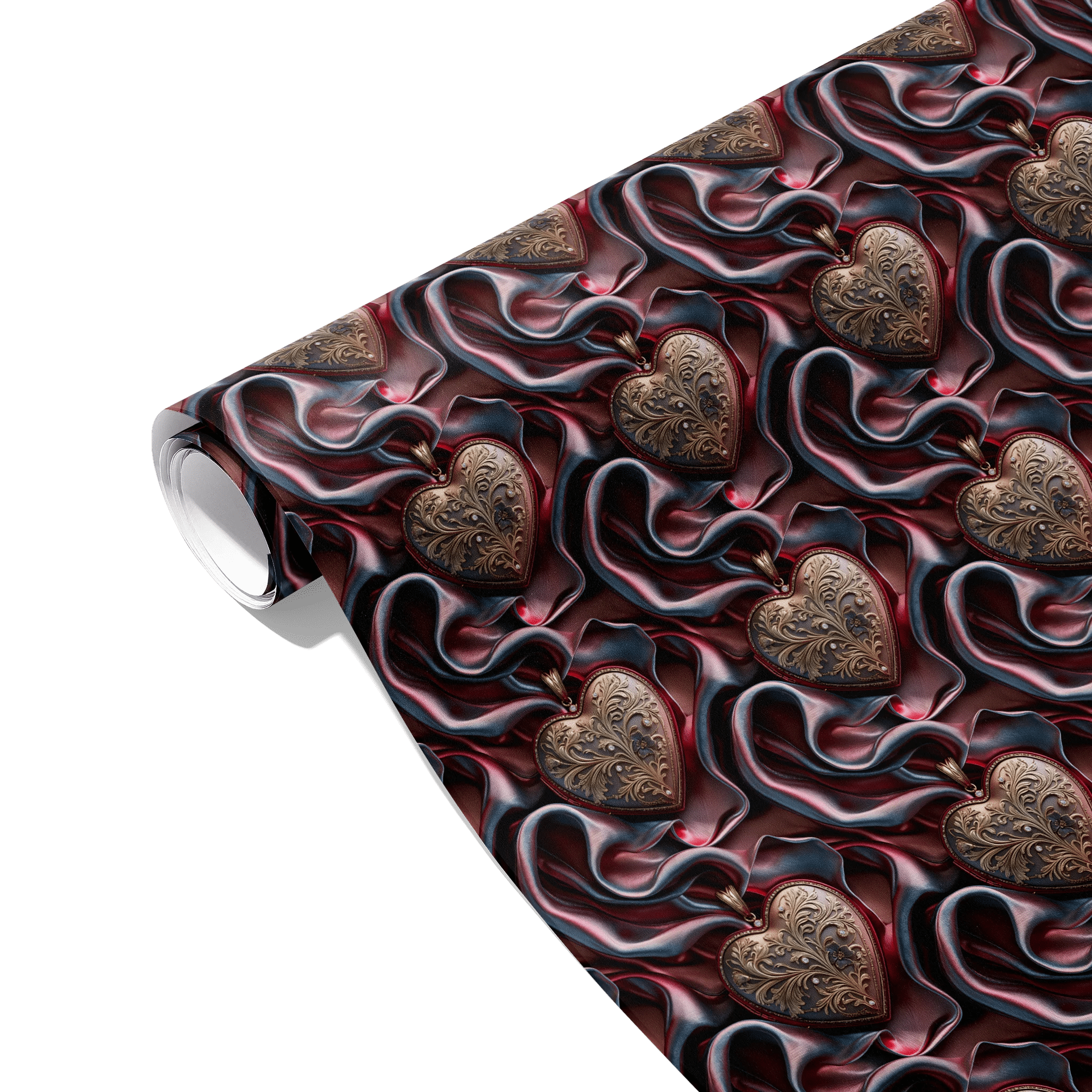Satin Gilded Romance Gift Wrapping Paper