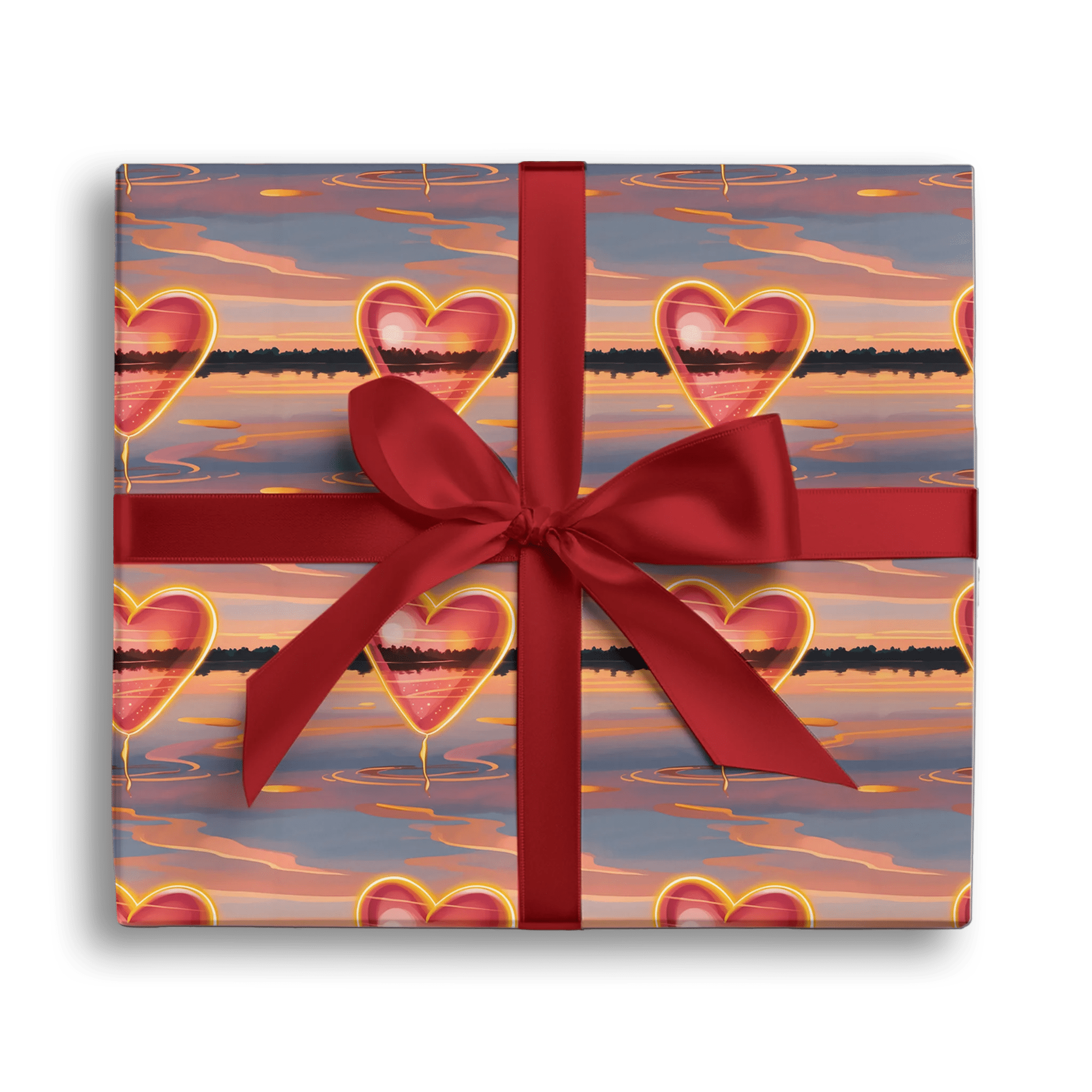 Hearts Across The Horizon Gift Wrapping Paper