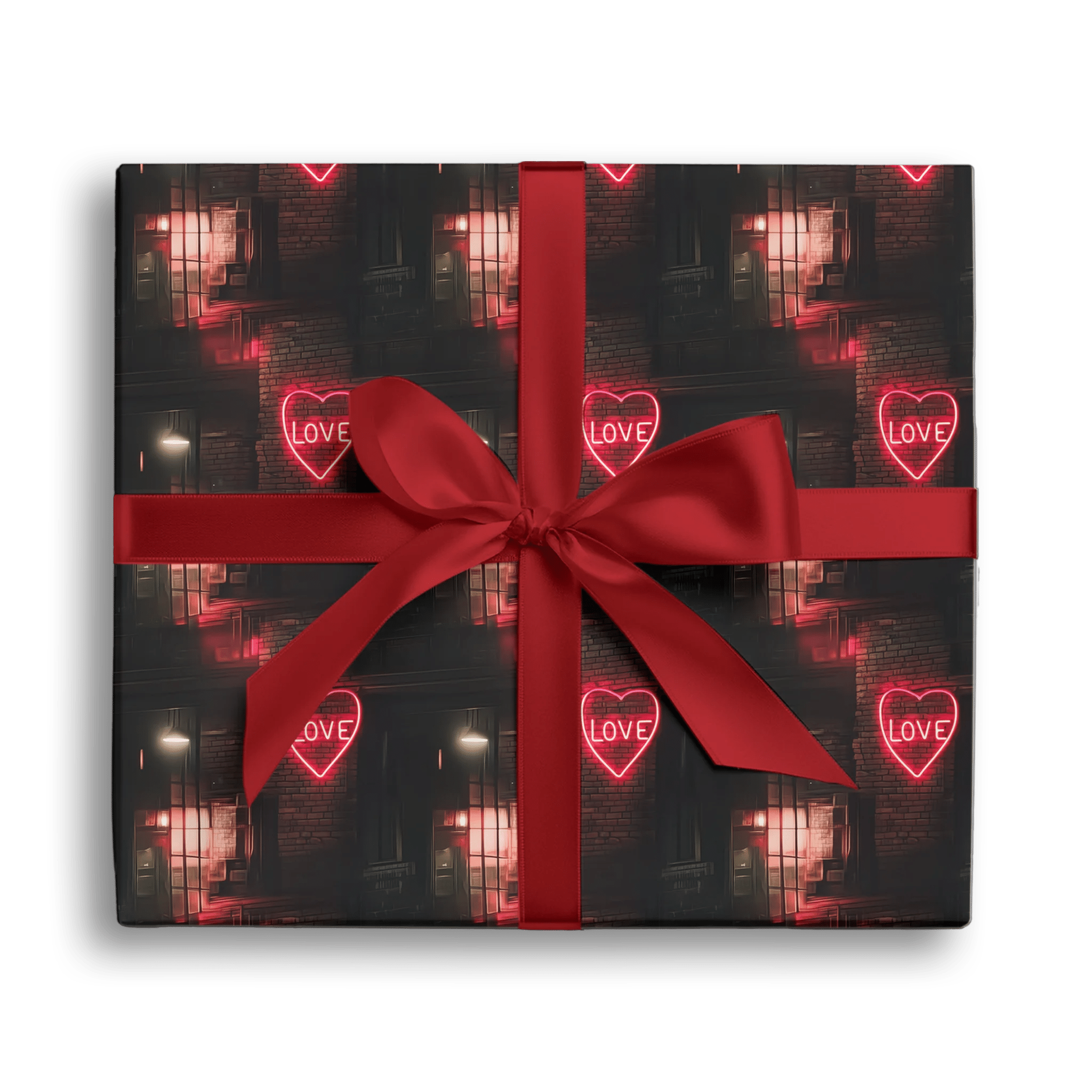 Rustic Neon Love Gift Wrapping Paper
