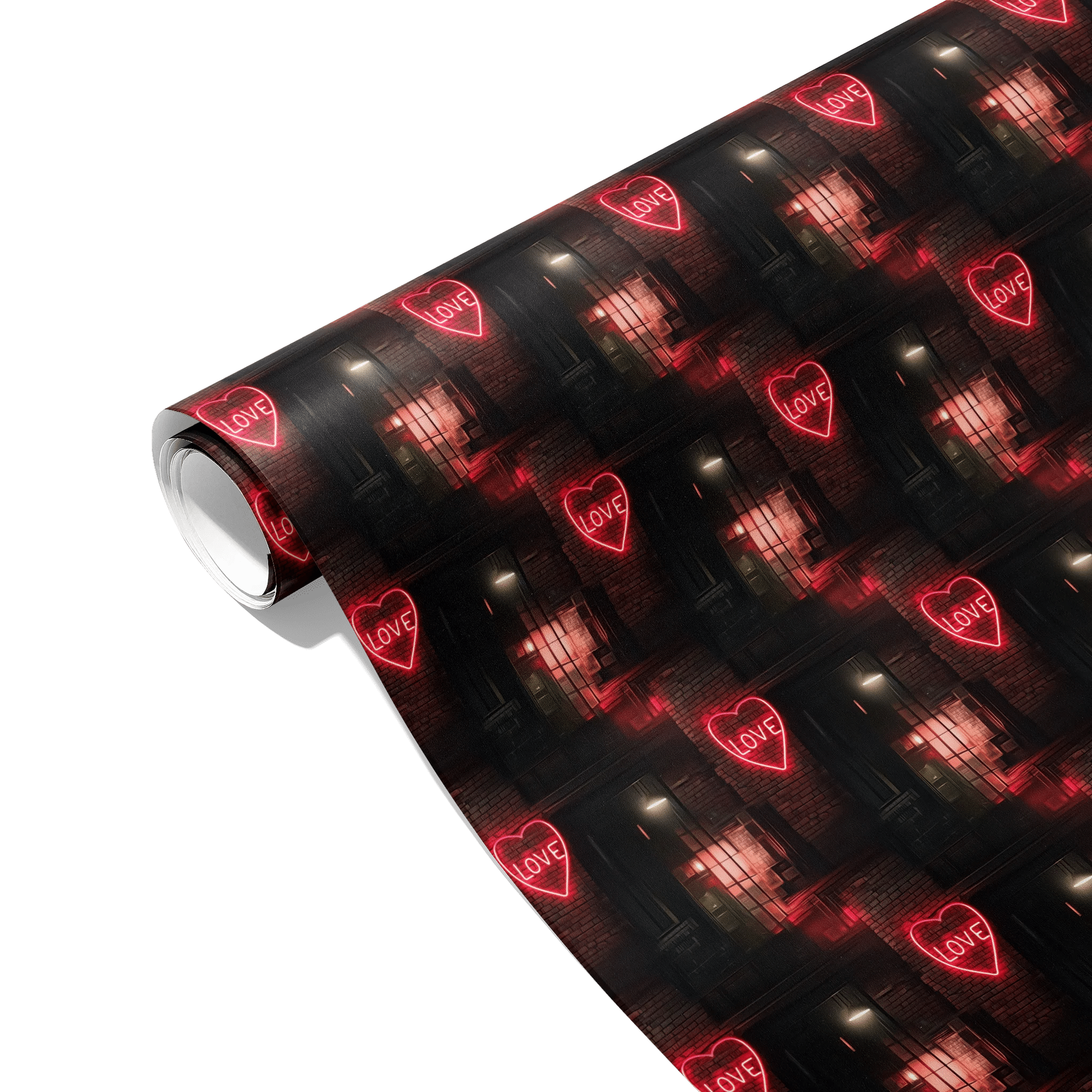 Rustic Neon Love Gift Wrapping Paper