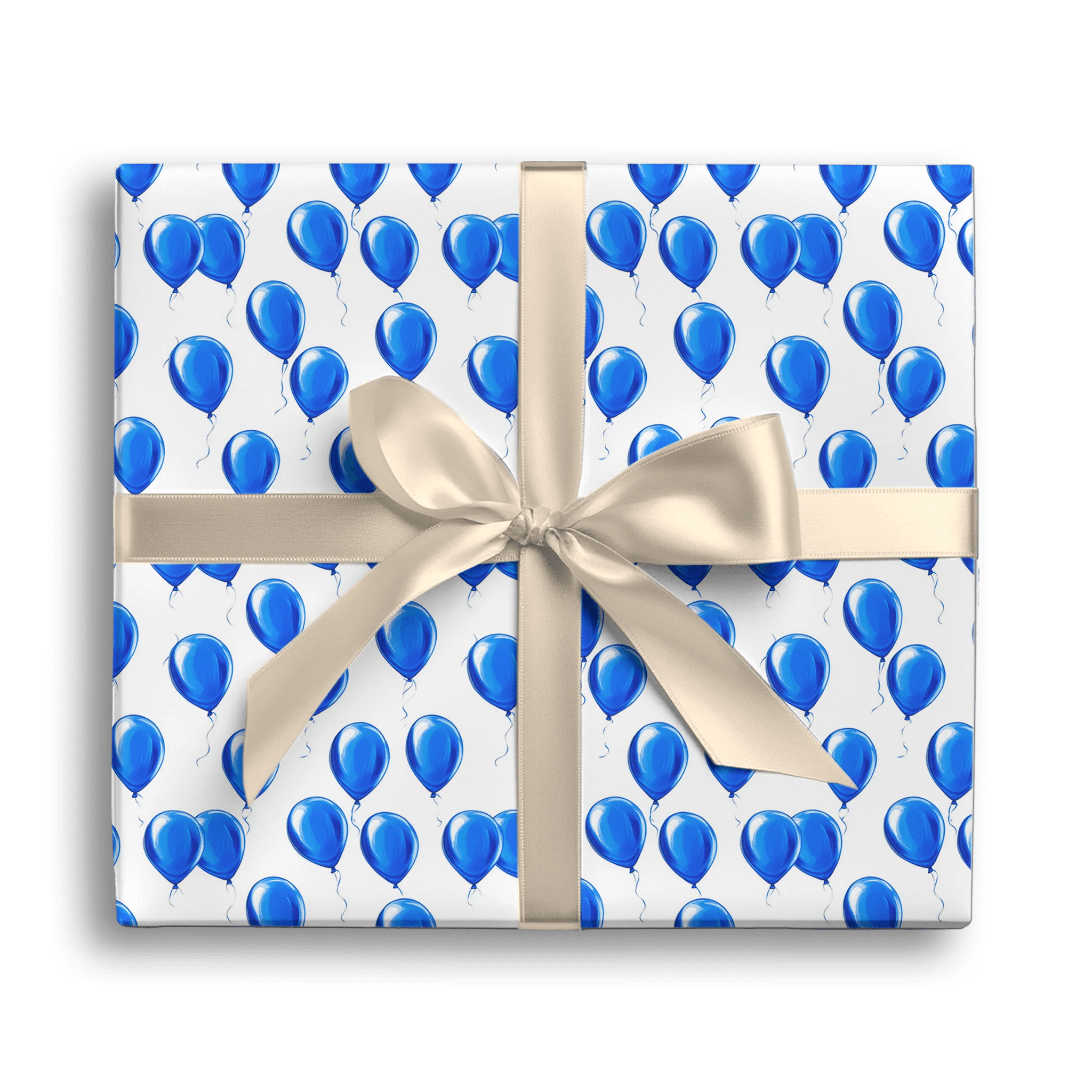 Party Blue Gift Wrapping Paper
