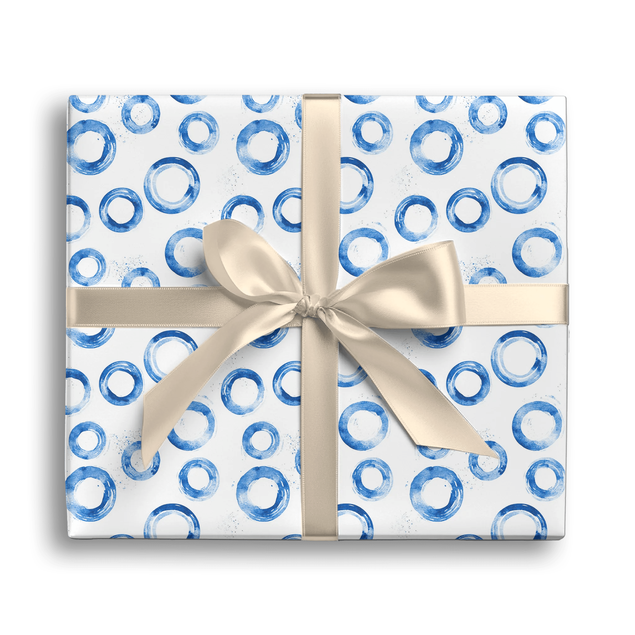 Indigo Splashes Gift Wrapping Paper