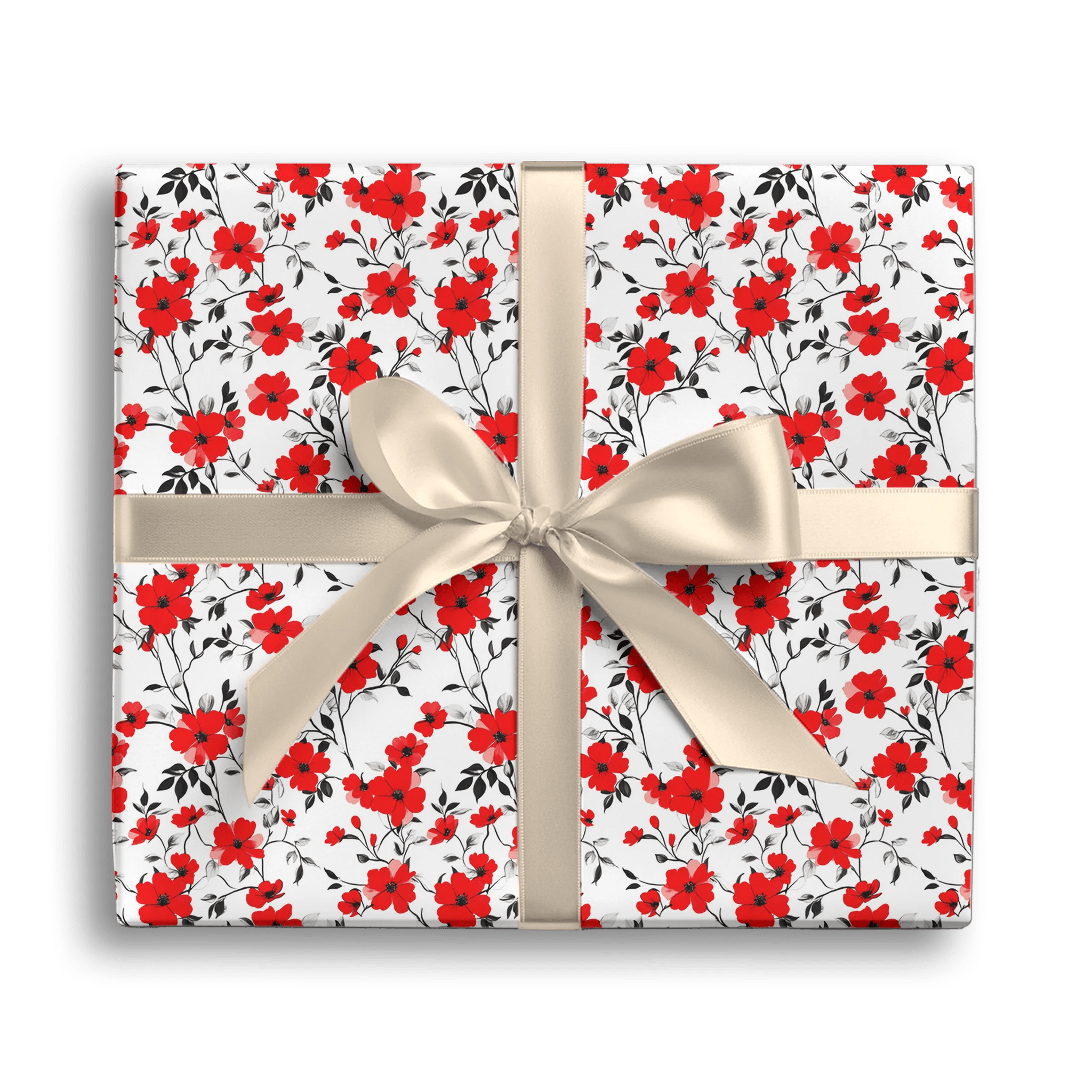 Red-y To Bloom Gift Wrapping Paper