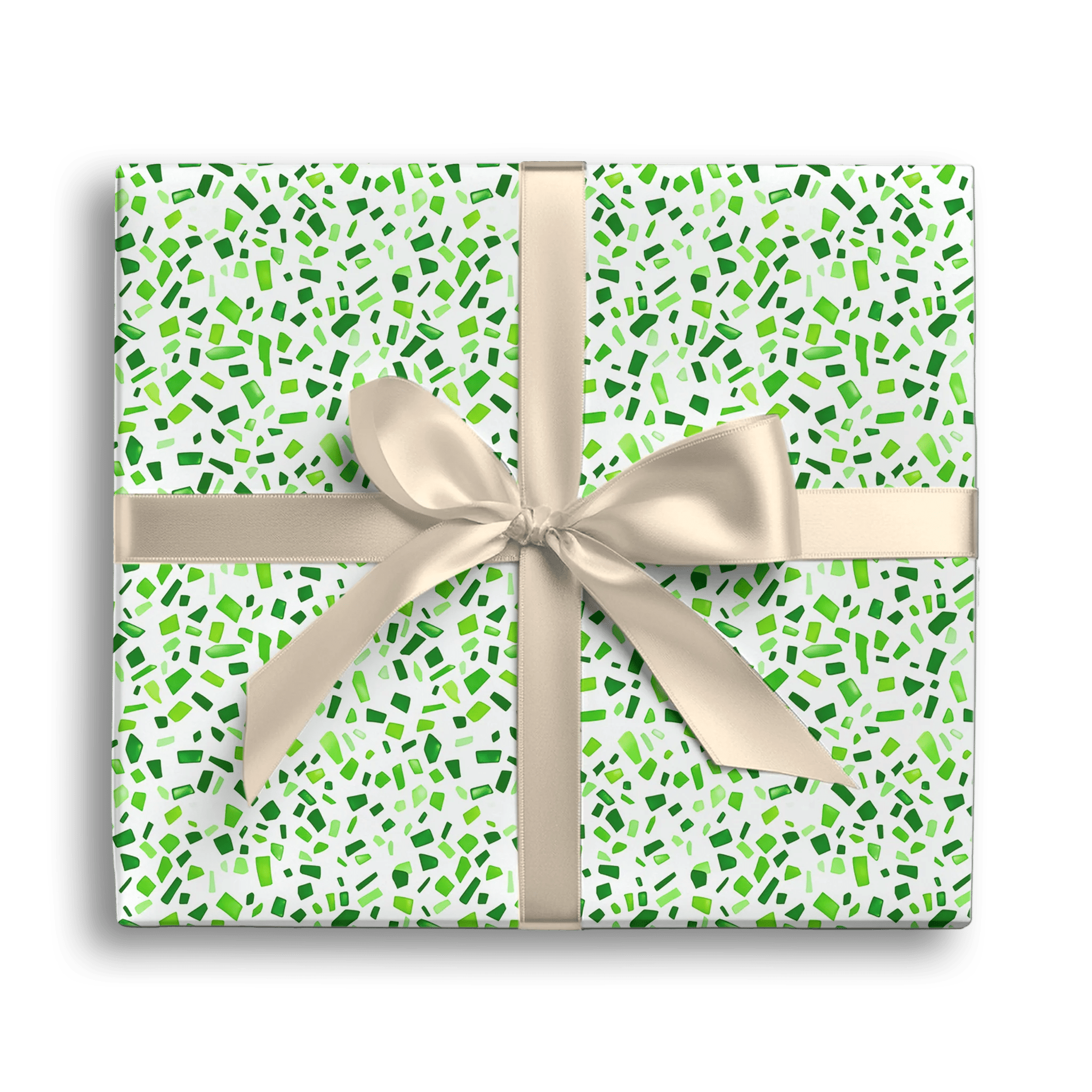 Piece Of Green Gift Wrapping Paper