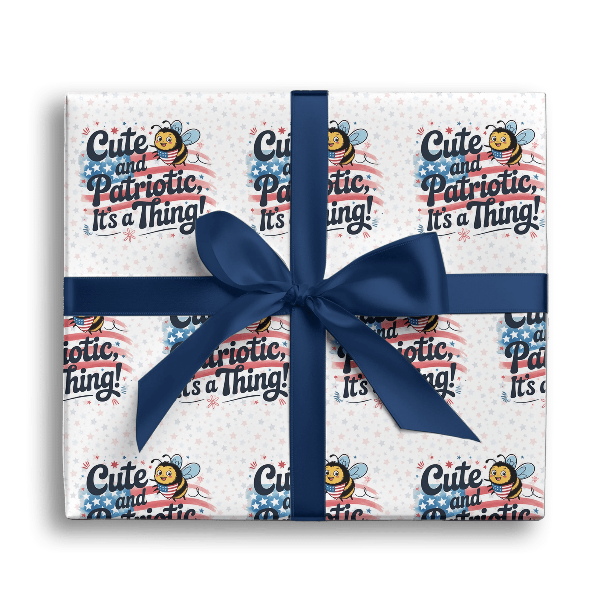 Buzzing Patriotic Tribute Gift Wrapping Paper