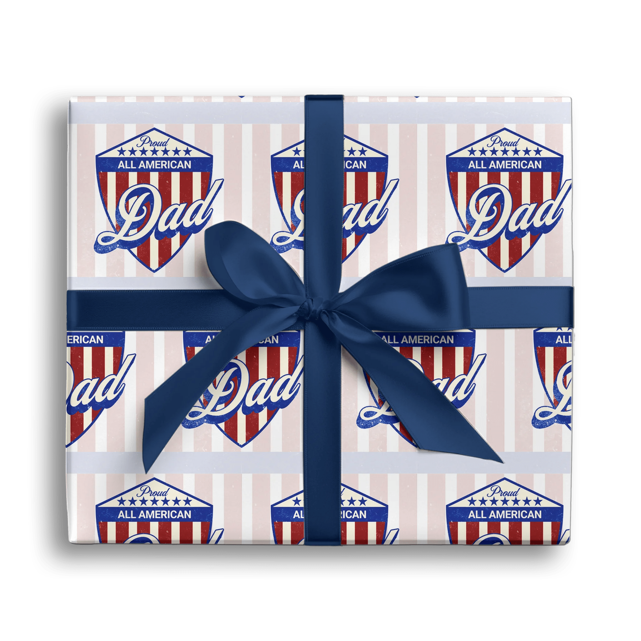 Father's Badge Honor Gift Wrapping Paper
