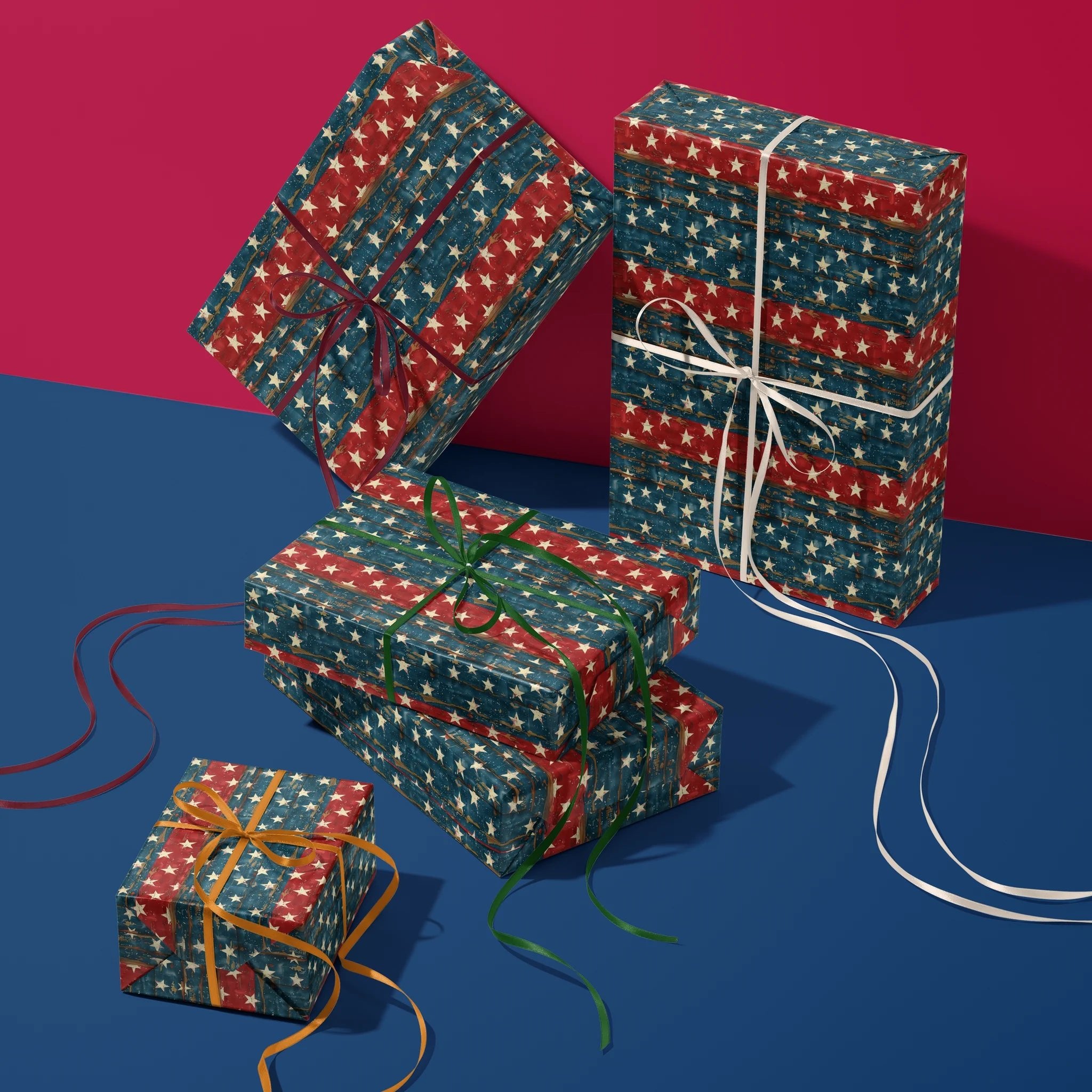 Weathered Star Wonder Gift Wrapping Paper