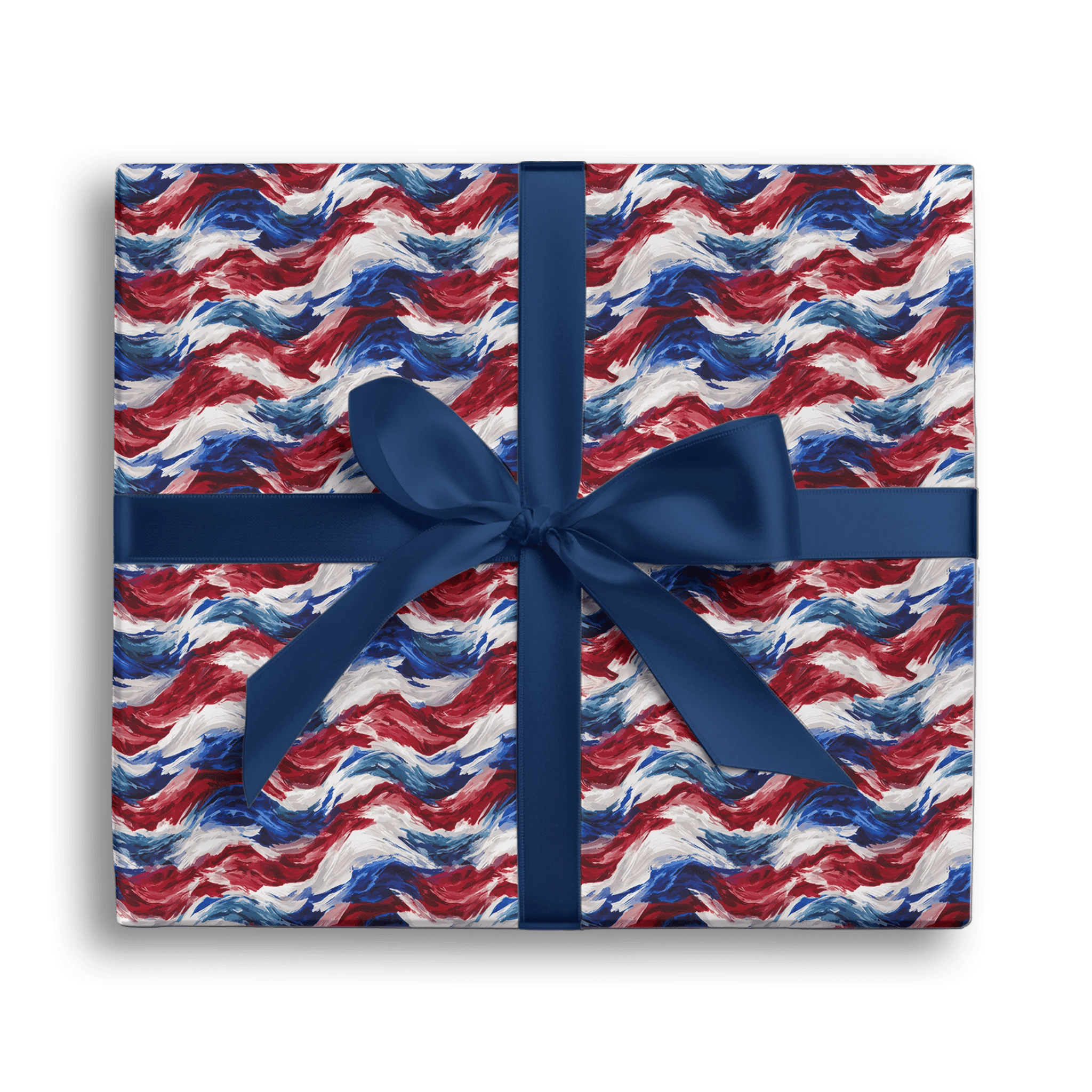 Painted Patriot Brushstrokes Gift Wrapping Paper