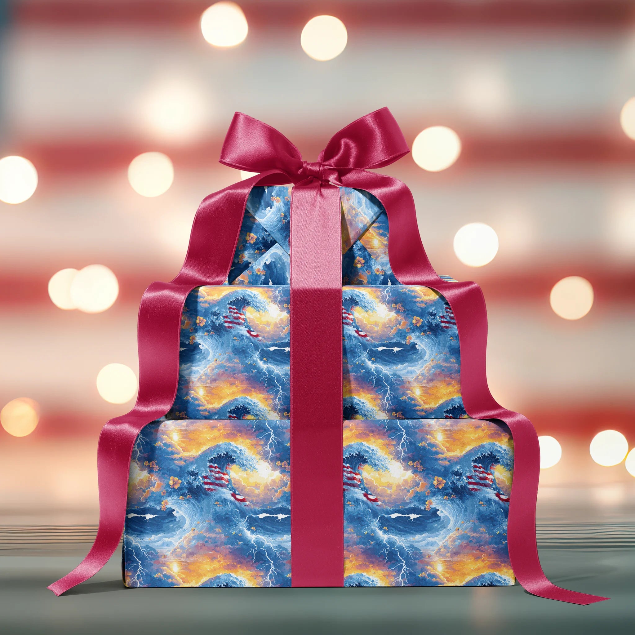 Surreal Wave Surge Gift Wrapping Paper